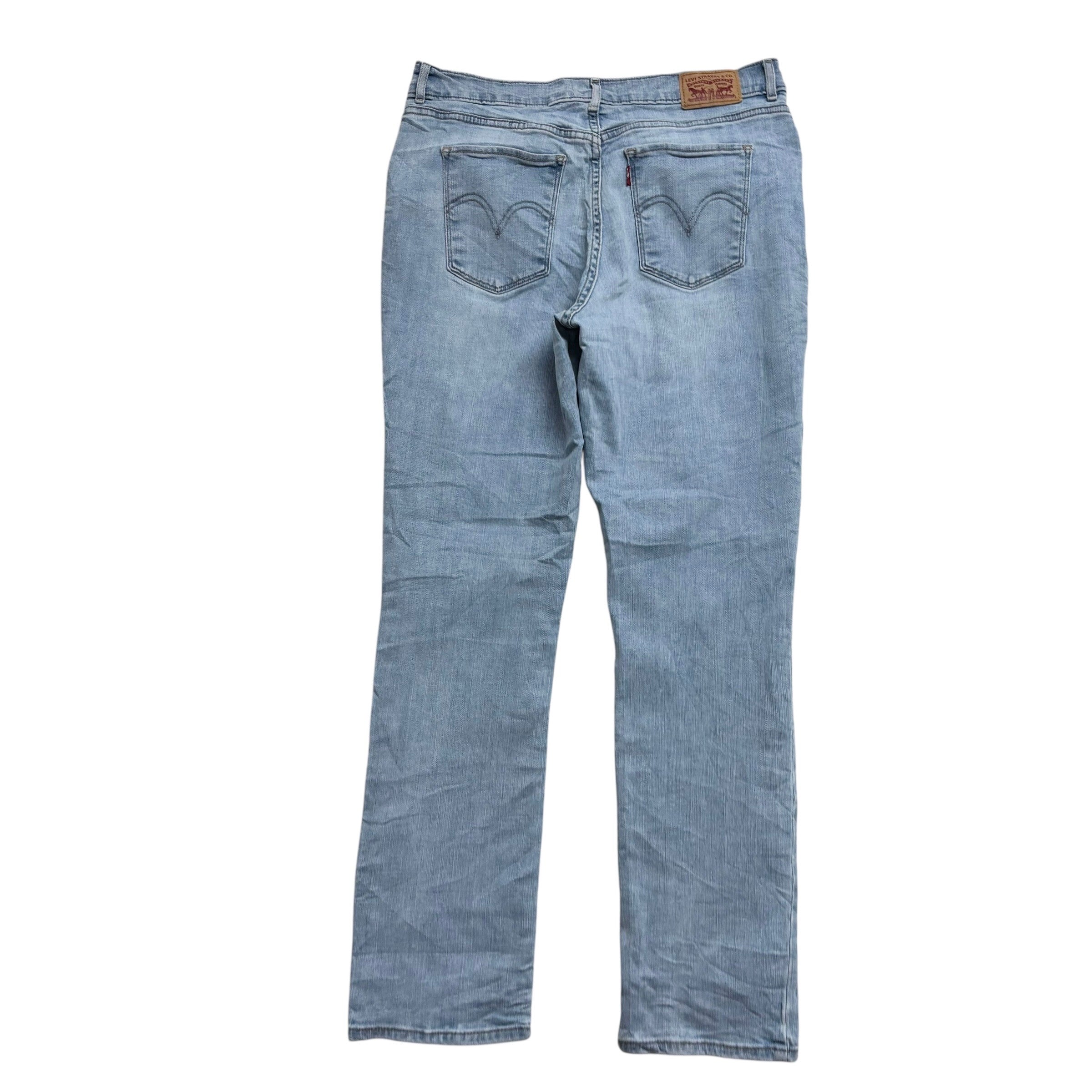 Levis Jeans W30 L30 Womens Classic Straight Light Blue Stretch Denim (E)