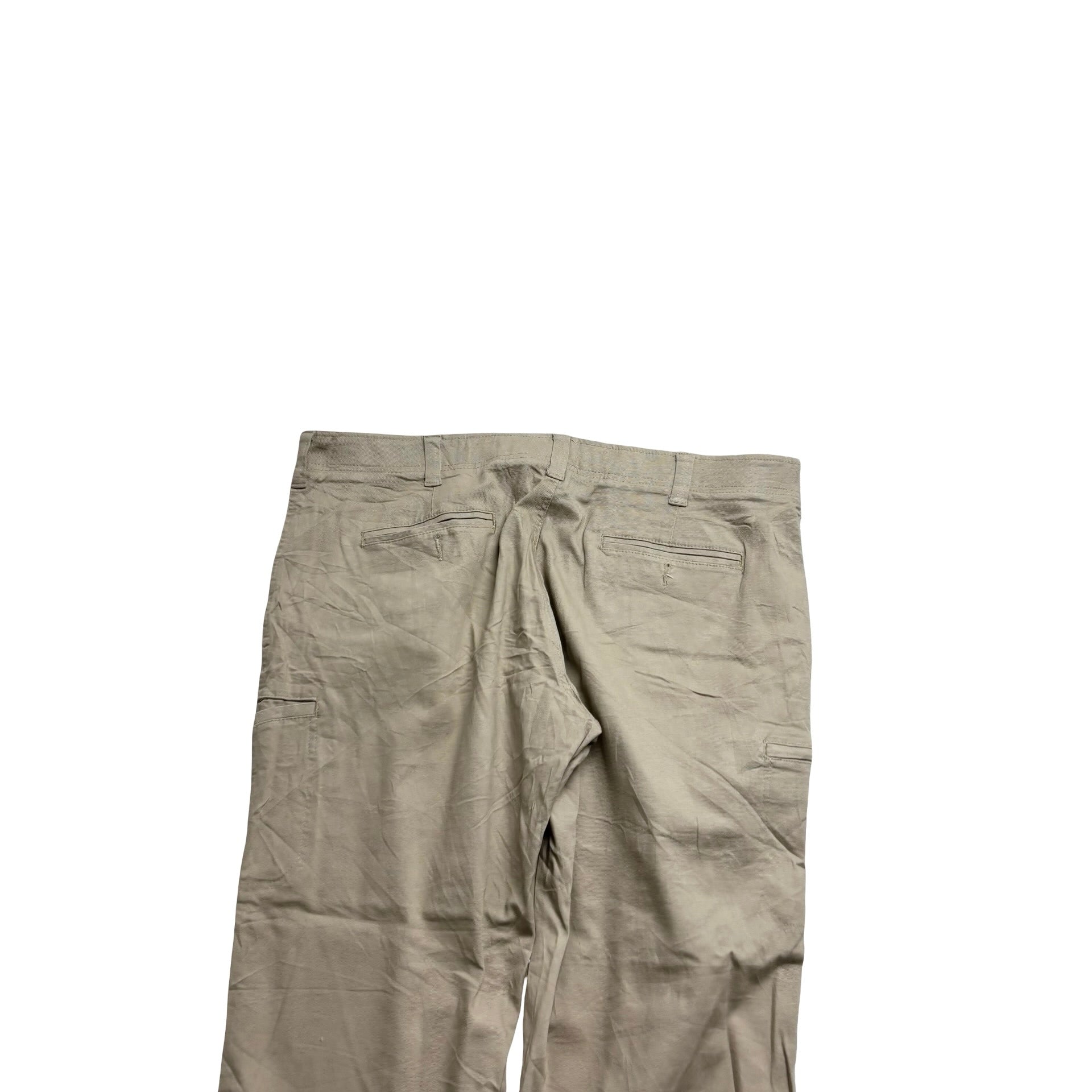 Lee Cargo Trousers W42 L30 Mens Beige Regular Straight Fit Stretch Pants (E)