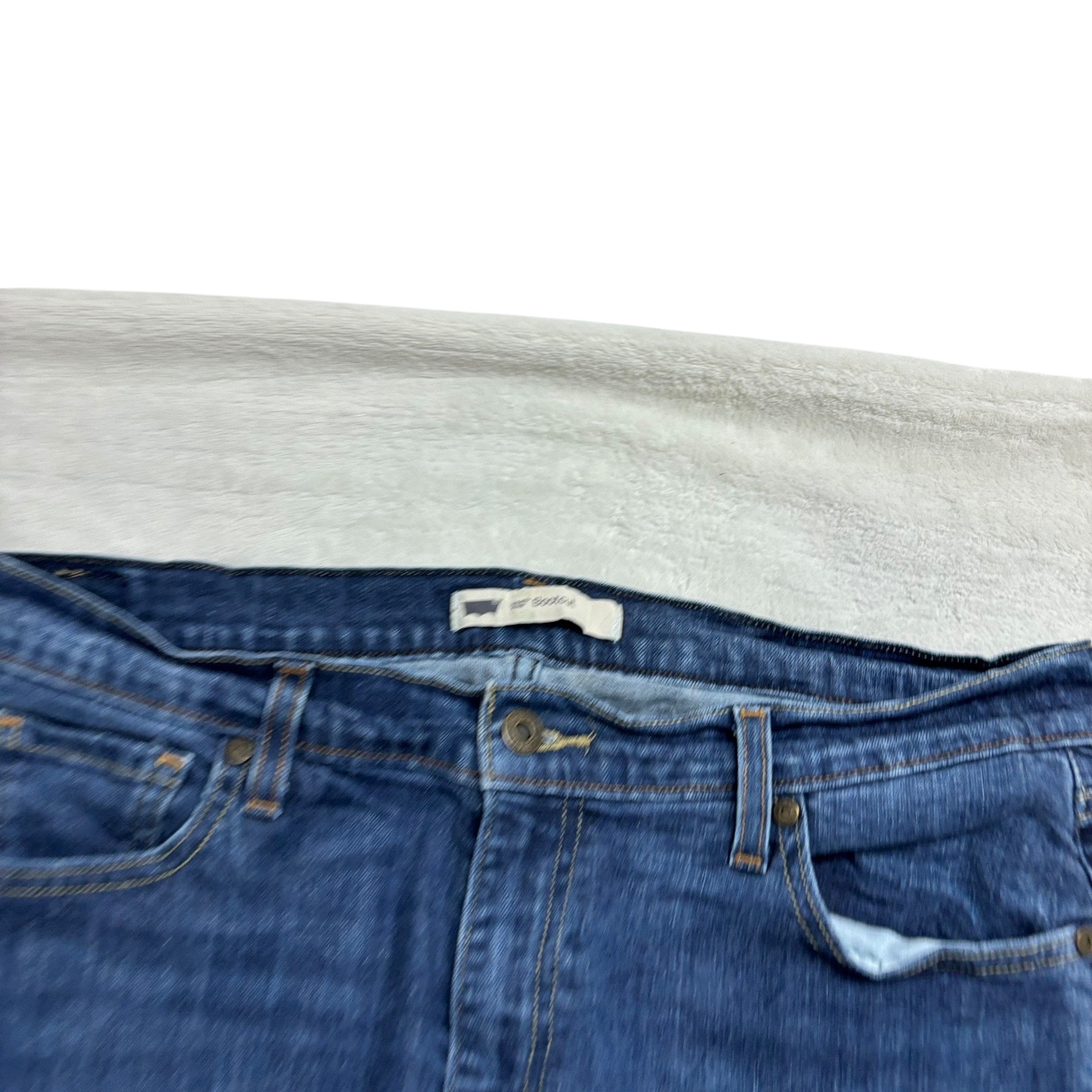 Levis 515 Jeans W33 L32 Womens Regular Bootcut Dark Blue Stretch Denim (E)