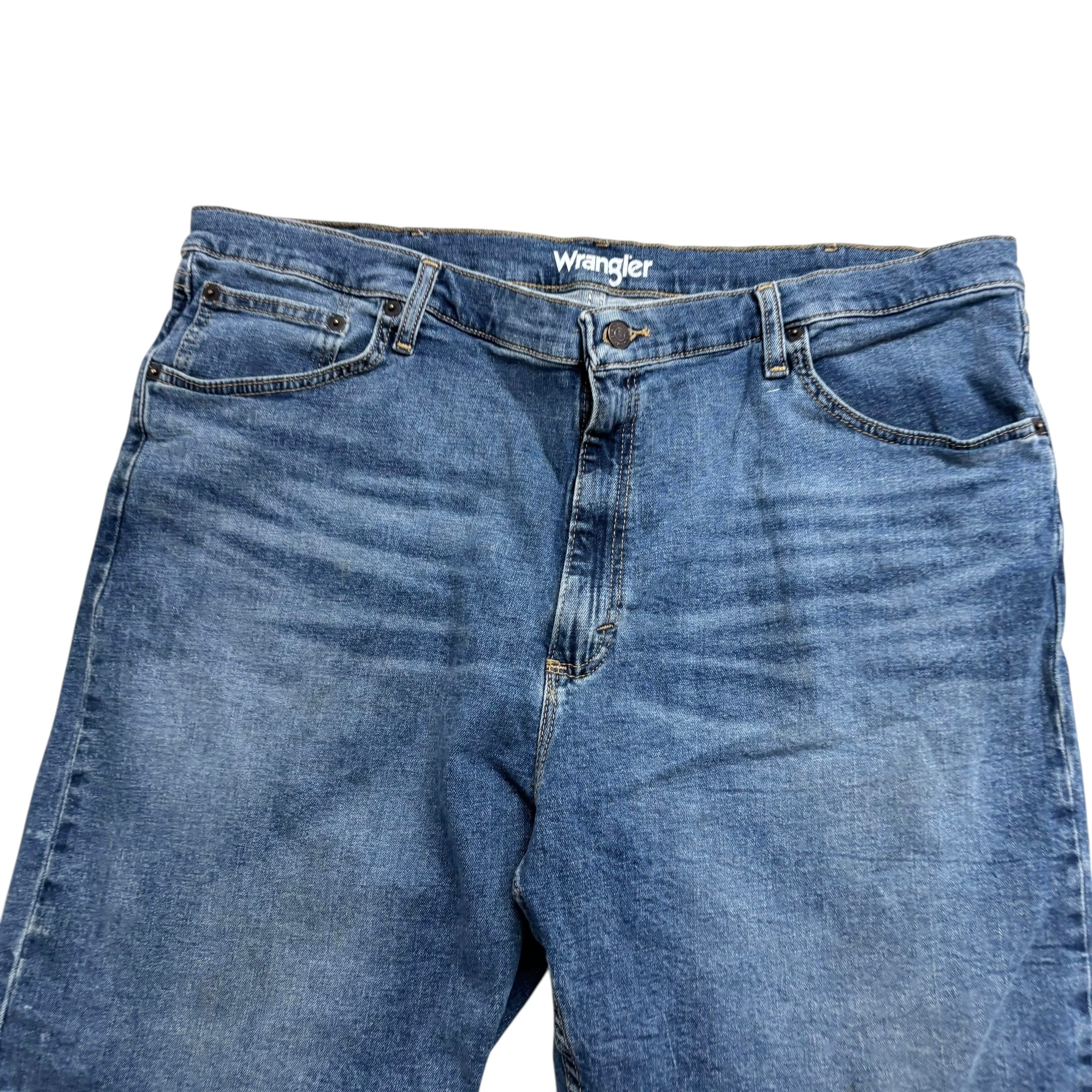 Wrangler Jorts W40 Mens Denim Shorts Mid Blue Regular Fit Stretch