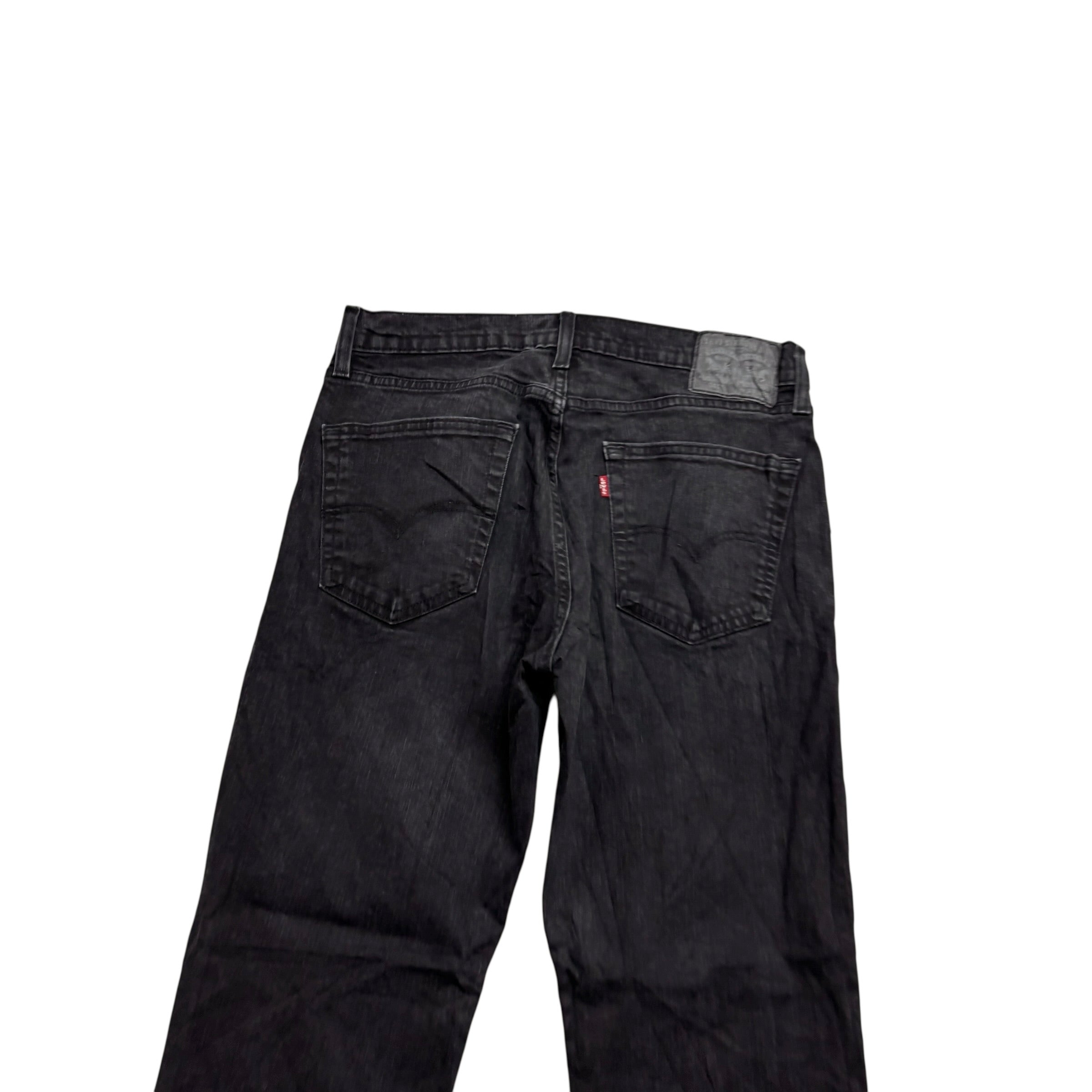 Levis 541 Jeans W32 L32 Mens Black Athletic Tapered Fit Stretch Denim (E)