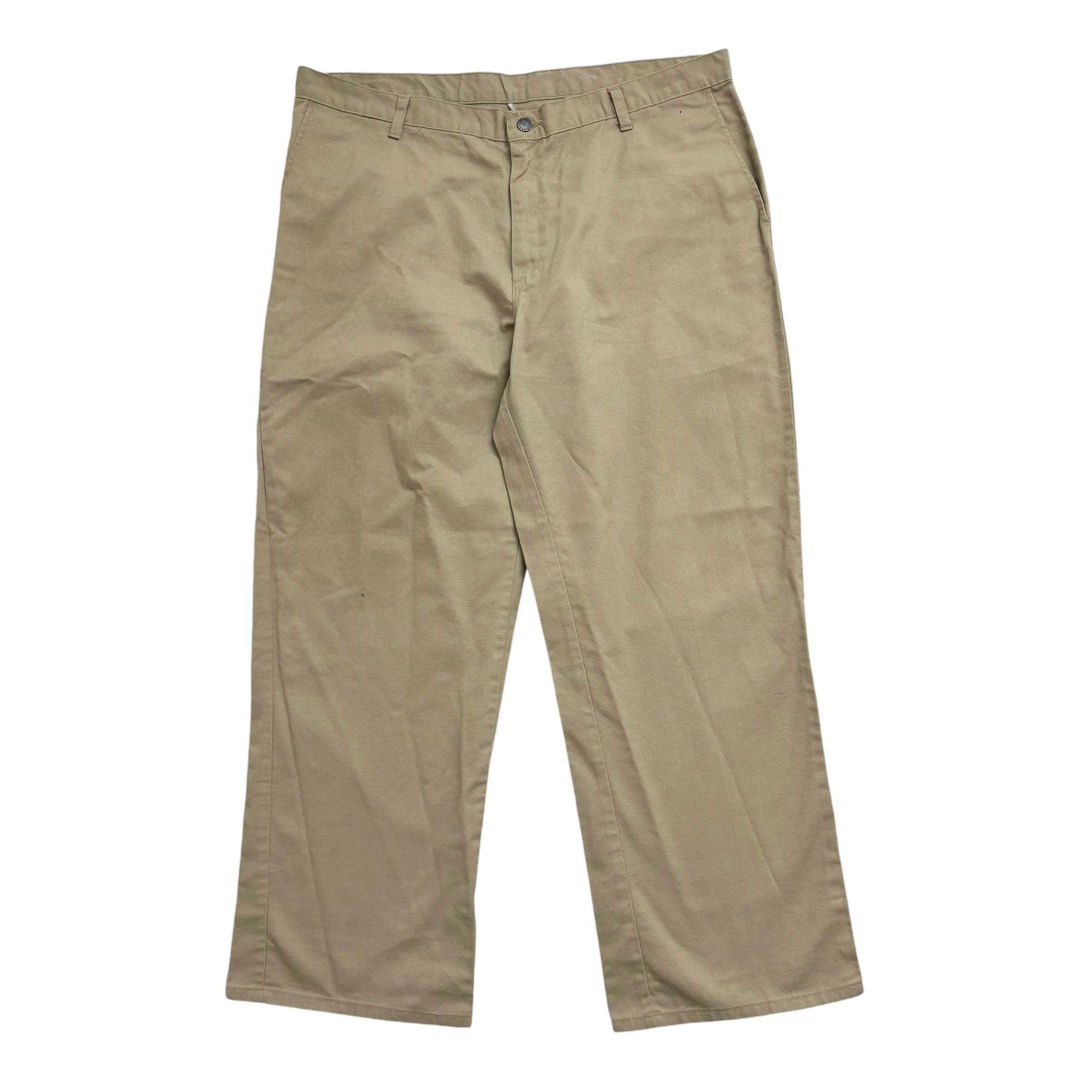 Dickies Trousers W40 L30 Mens Beige Pants Relaxed Straight Fit Workwear