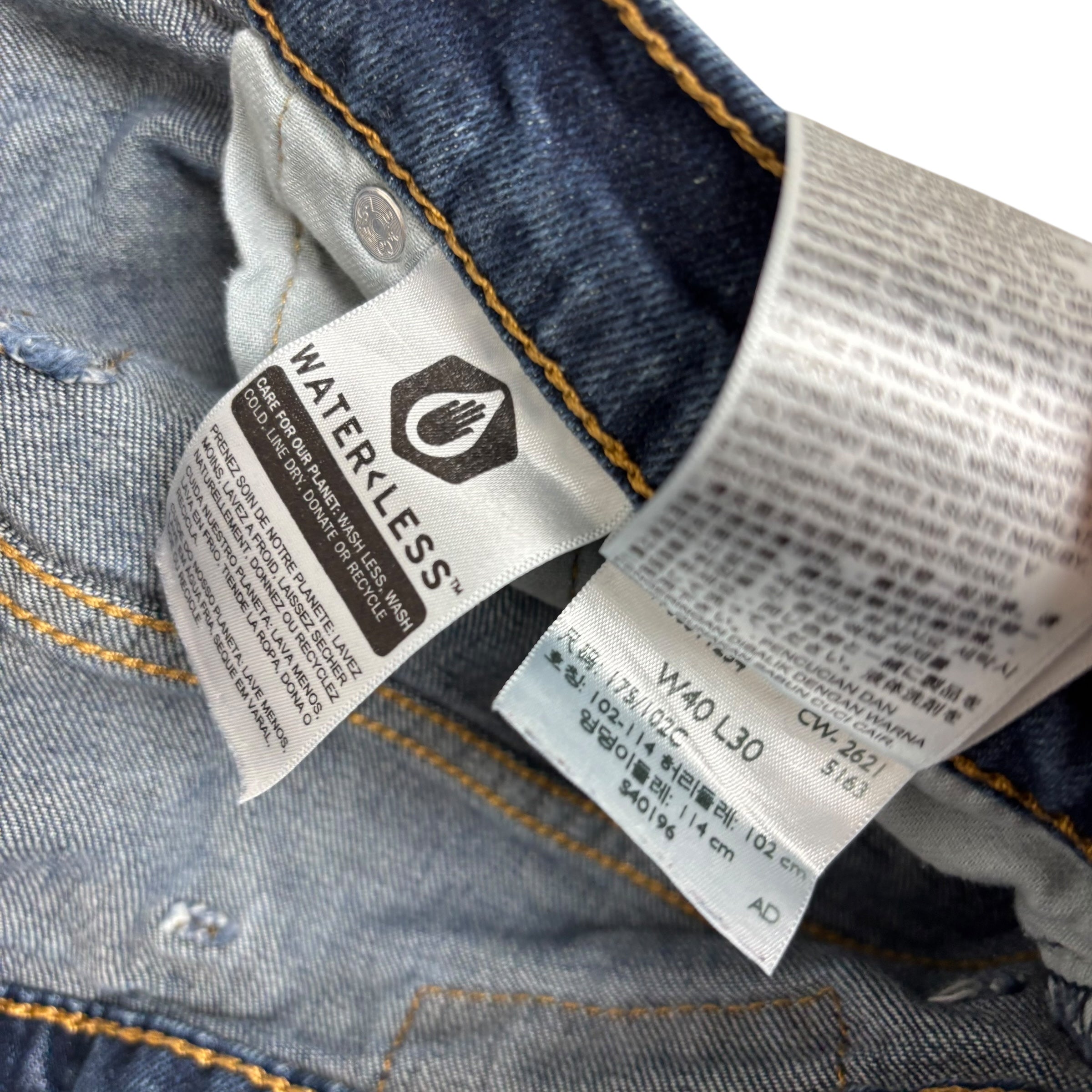 Levis 514 Jeans W40 L29 Mens Mid Blue Regular Straight Fit Stretch Denim