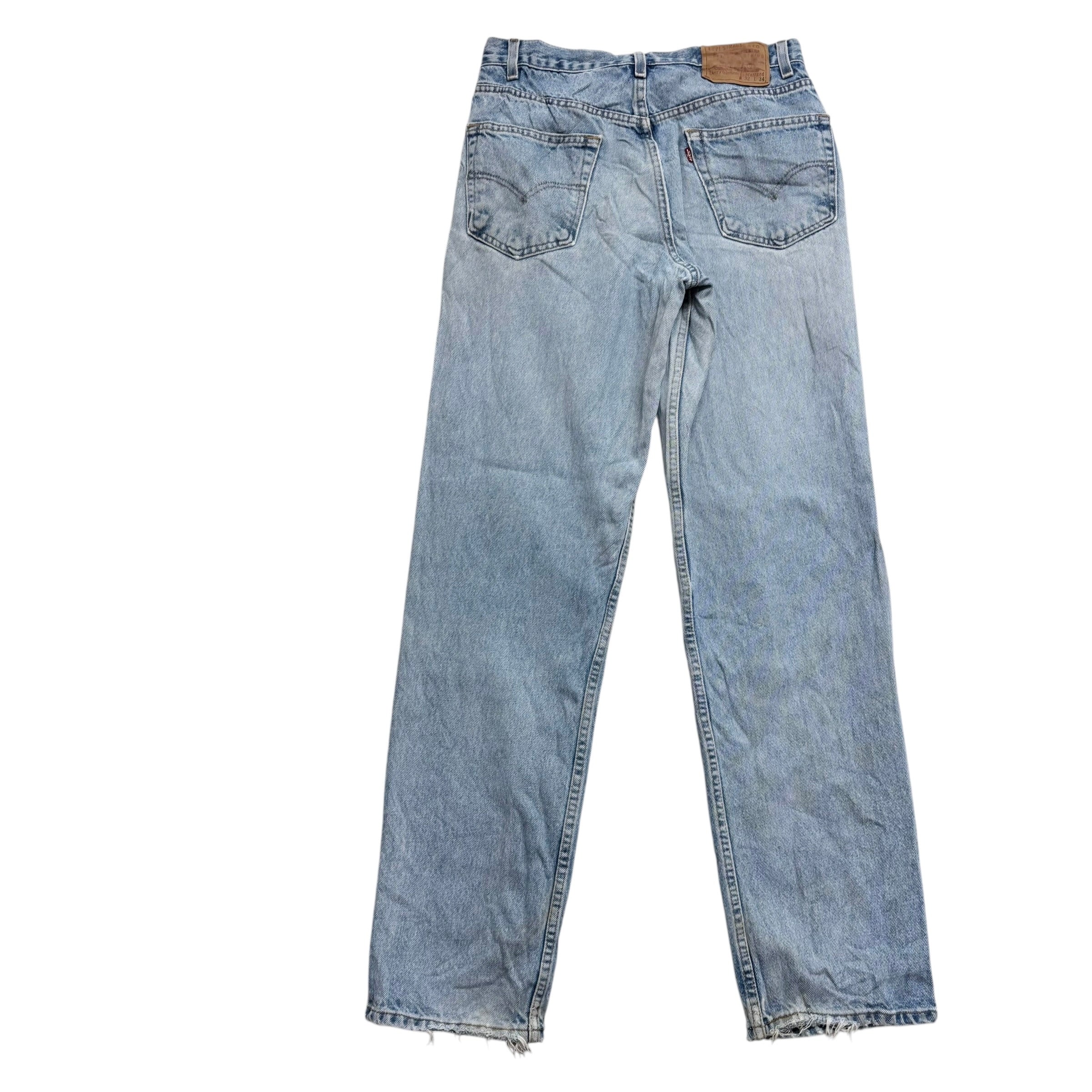 Levis Jeans W30 L34 Mens Light Blue Relaxed Tapered Fit Vintage Denim (F)