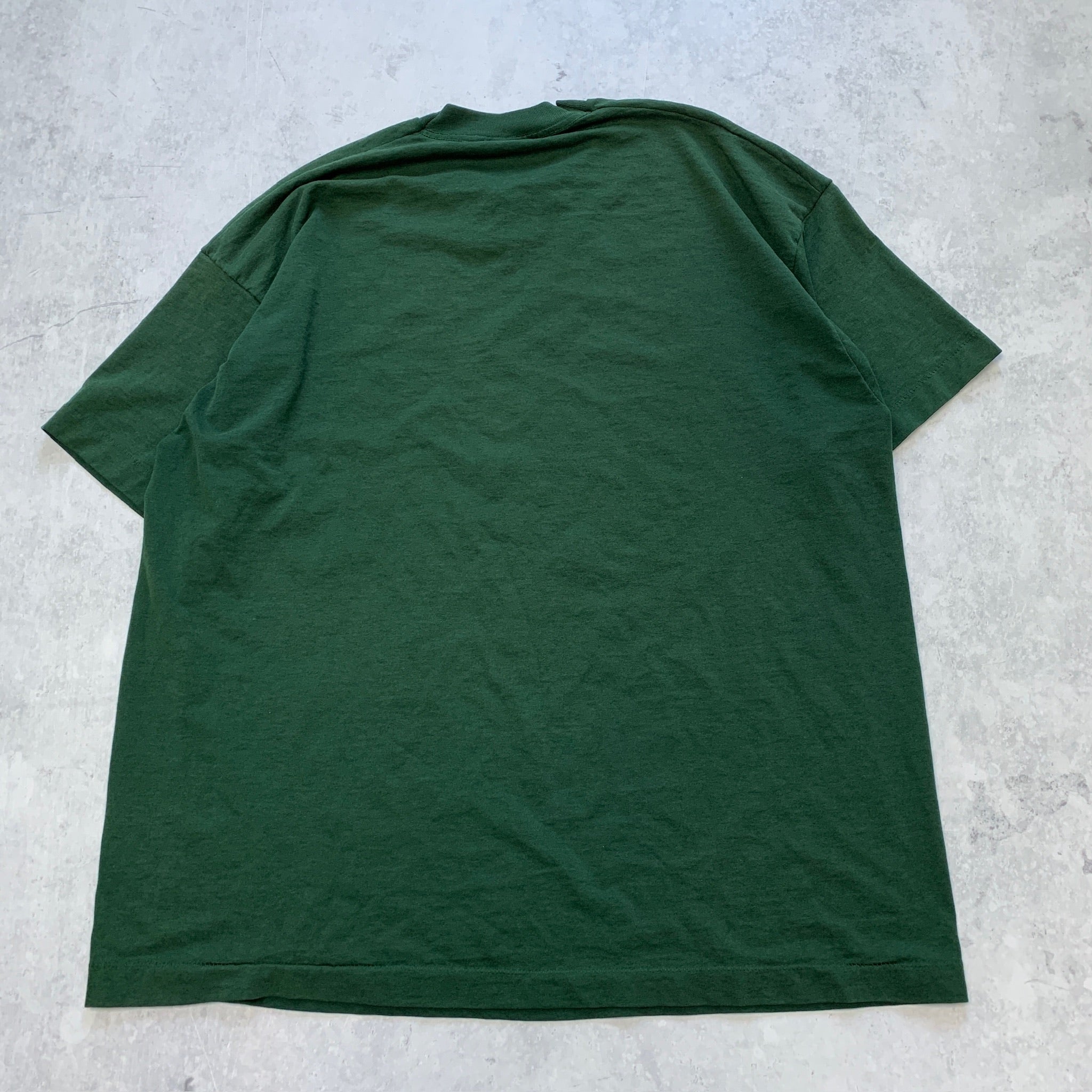 Vintage T Shirt Mens XXL Green Single Stitch Graphic Print 90s USA