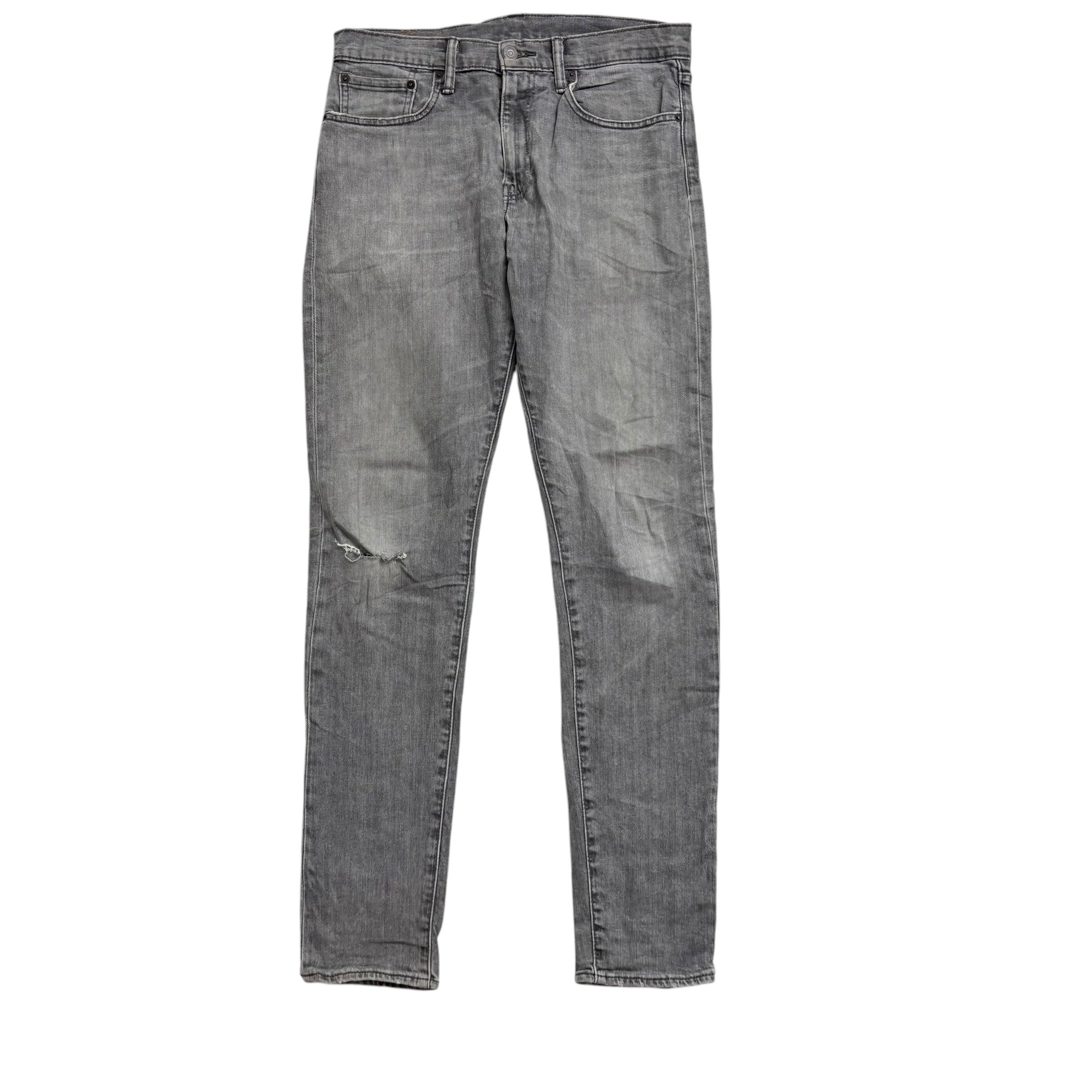 Levis 512 Jeans W32 L34 Mens Grey Slim Tapered Fit Stretch Denim (F)