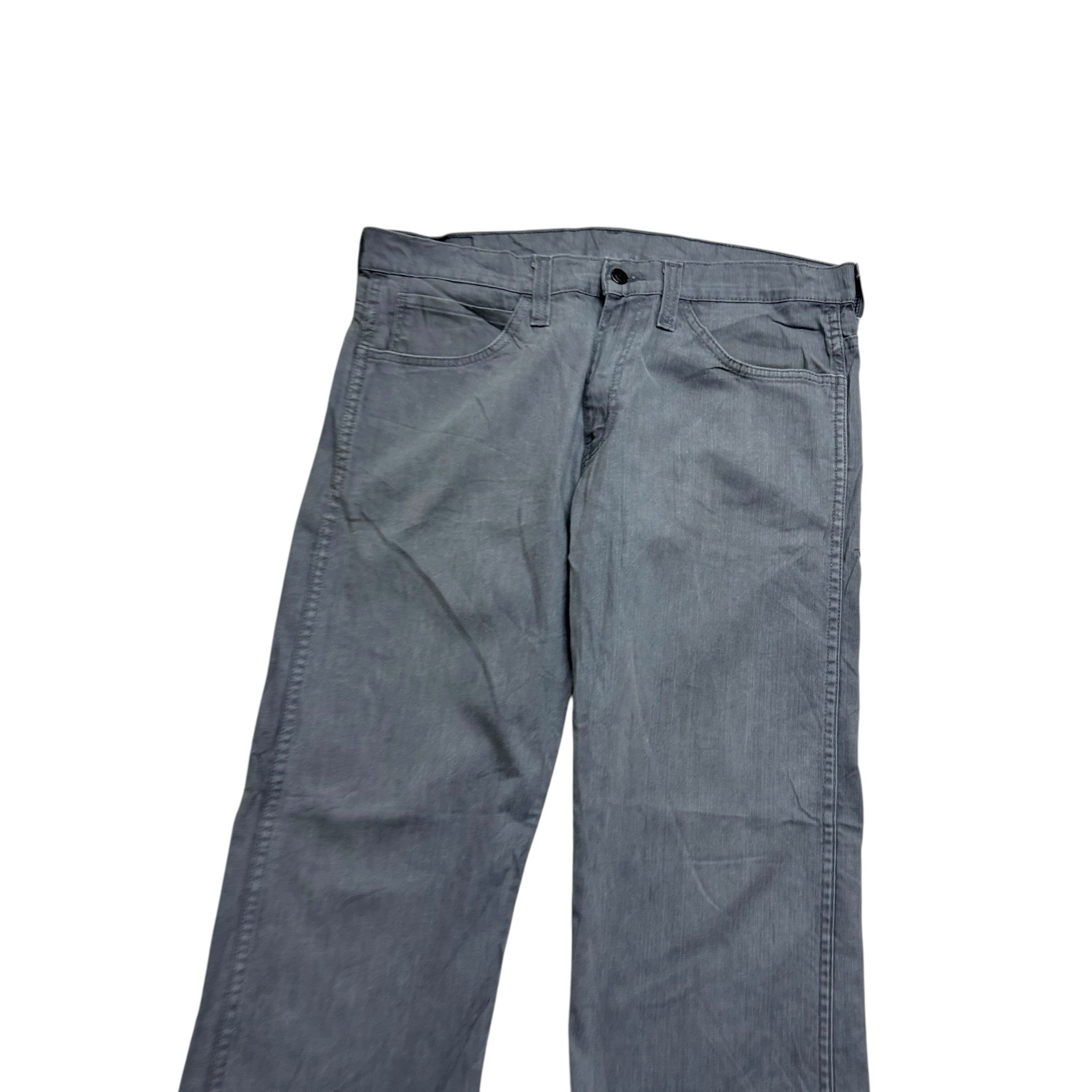 Levis 569 Jeans W34 L31 Mens Grey Baggy Relaxed Straight Fit Stretch Denim (E)