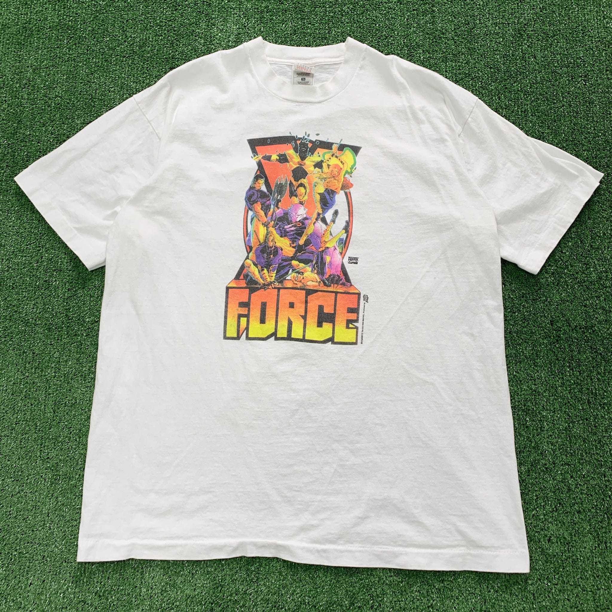 Vintage T Shirt Mens XL White Marvel Comic Images X Force Single Stitch Graphic