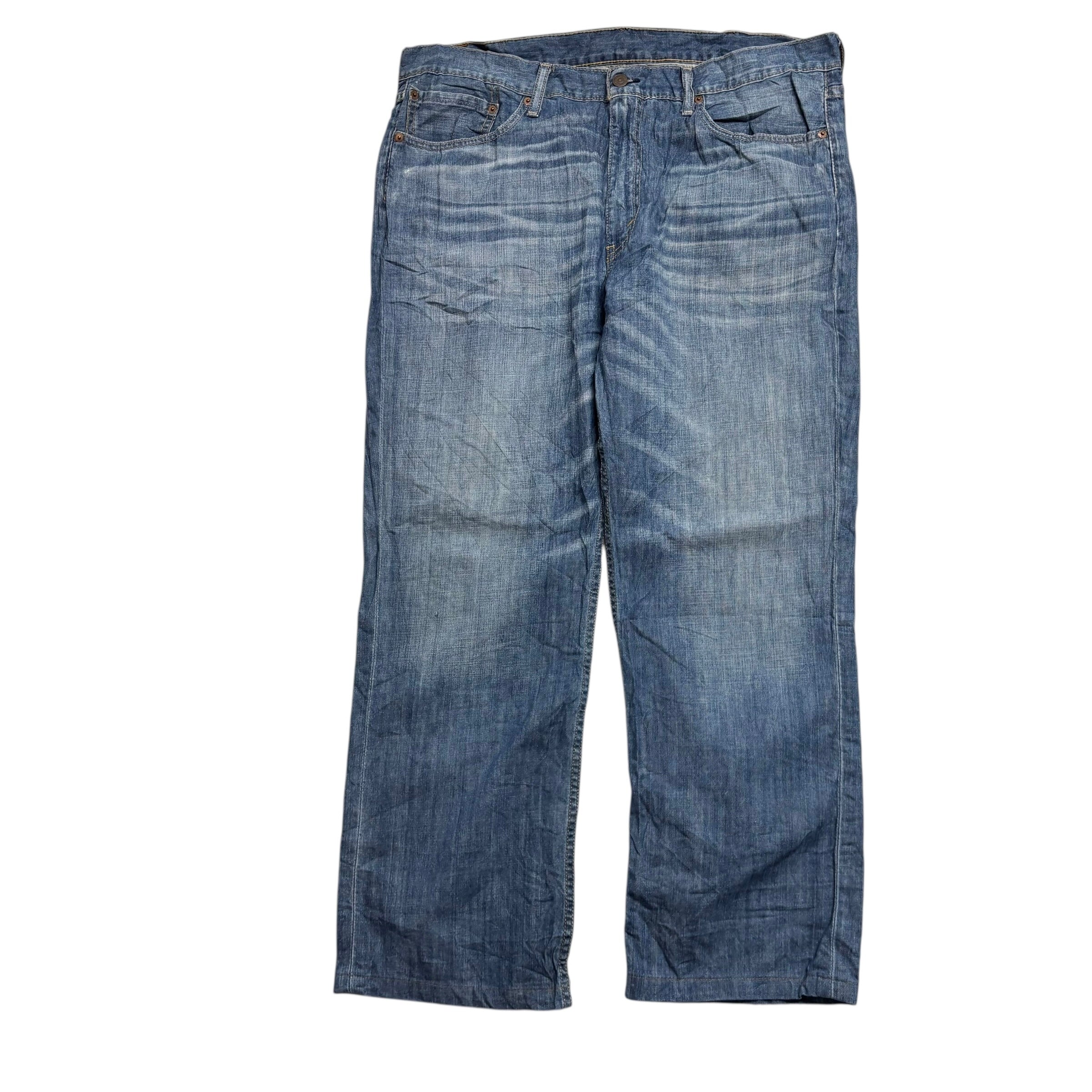 Levis 514 Jeans W38 L29 Mens Mid Blue Regular Straight Fit Denim (E)