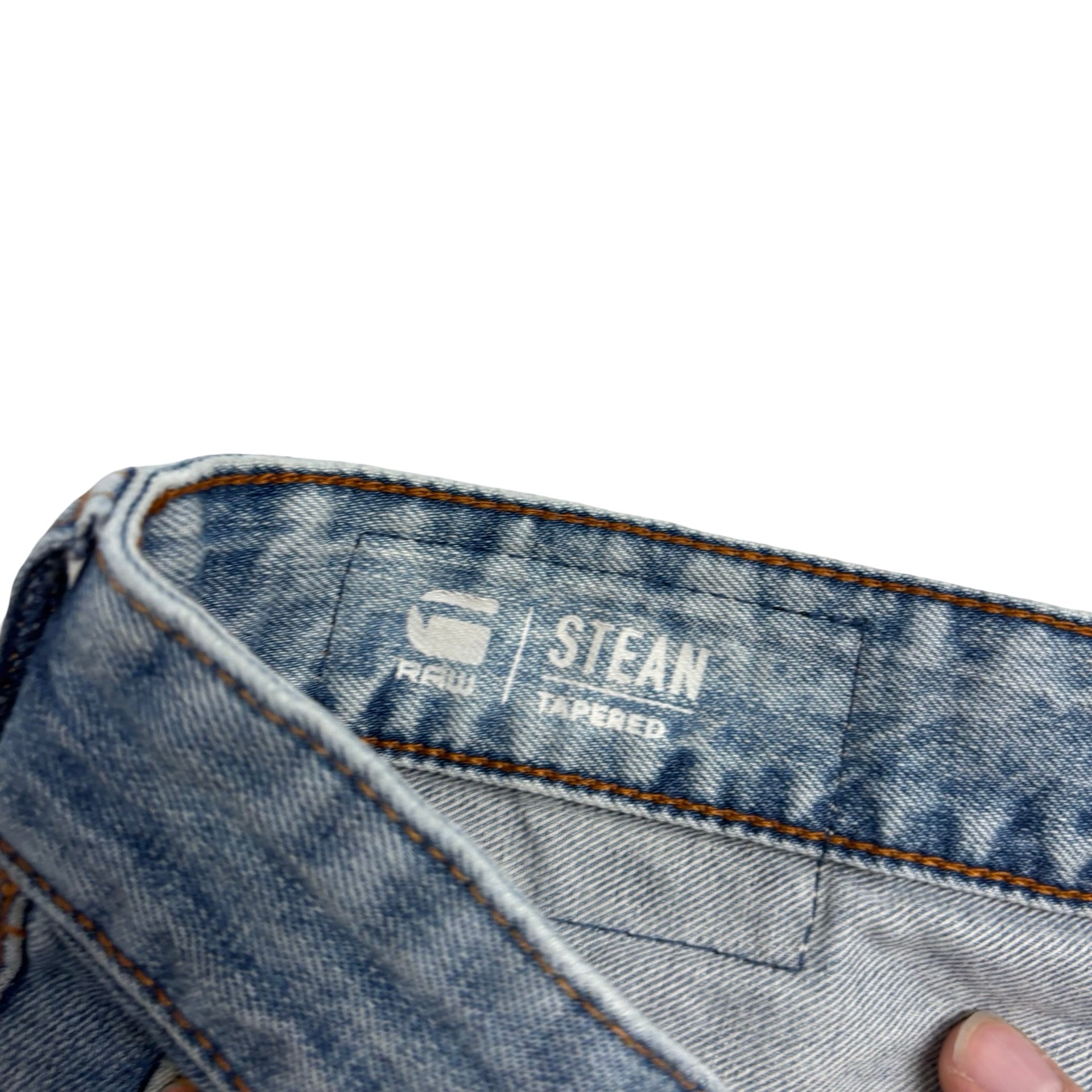 G Star Stean Jeans W30 L34 Mens Mid Blue Regular Tapered Fit Denim
