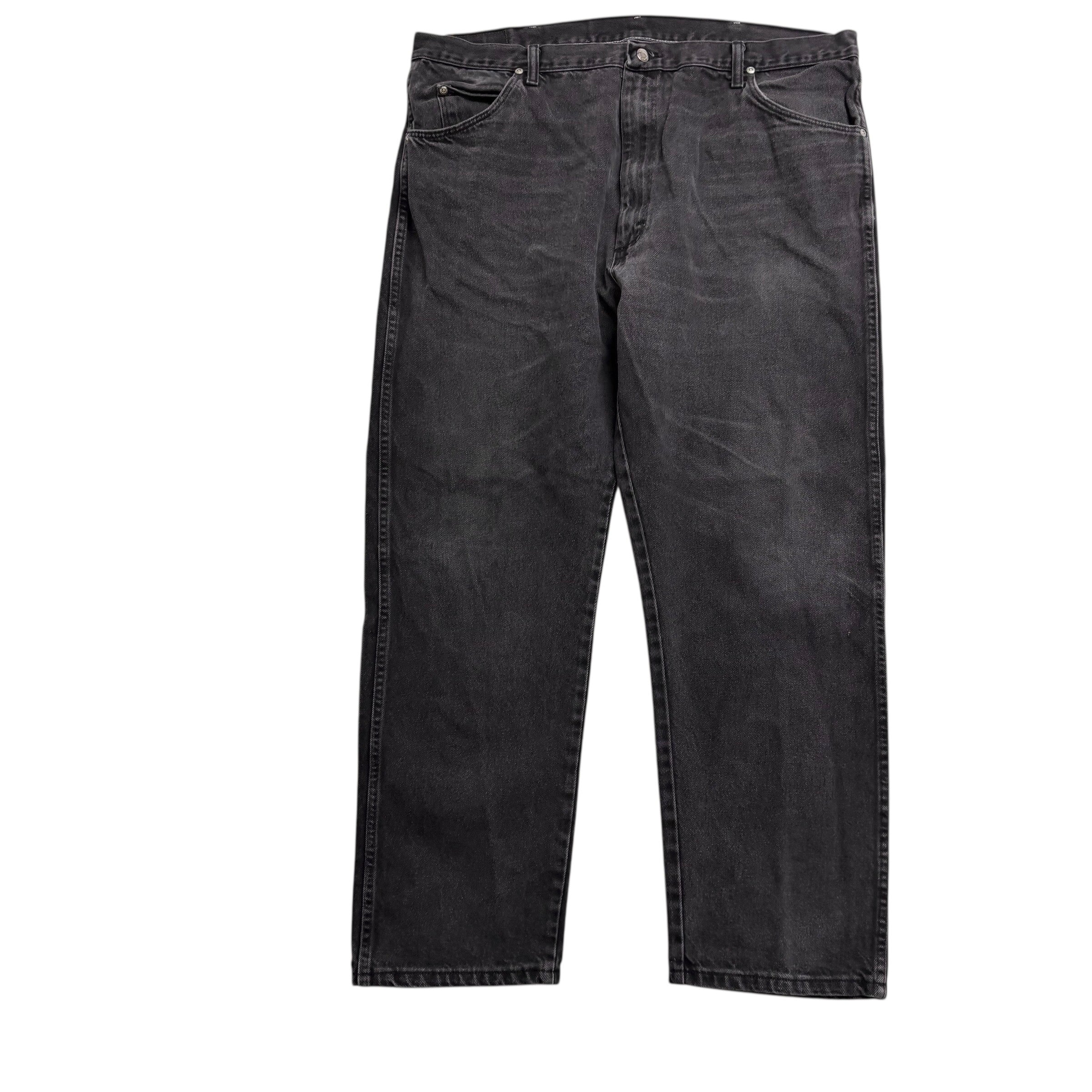Wrangler Jeans W40 L30 Mens Black Regular Straight Fit Vintage Denim