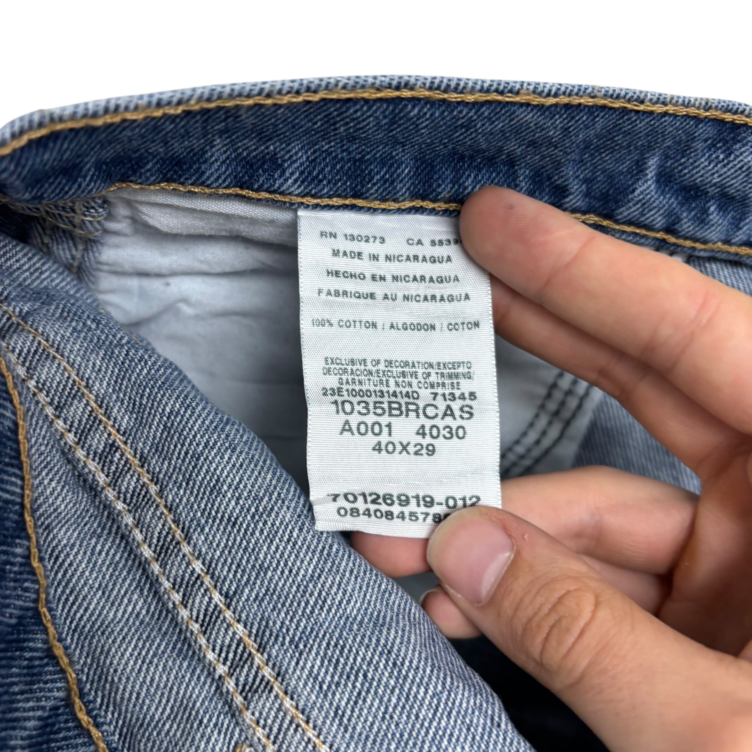 Wrangler Jeans W40 L29 Mens Mid Blue Relaxed Straight Fit Vintage Denim (E)