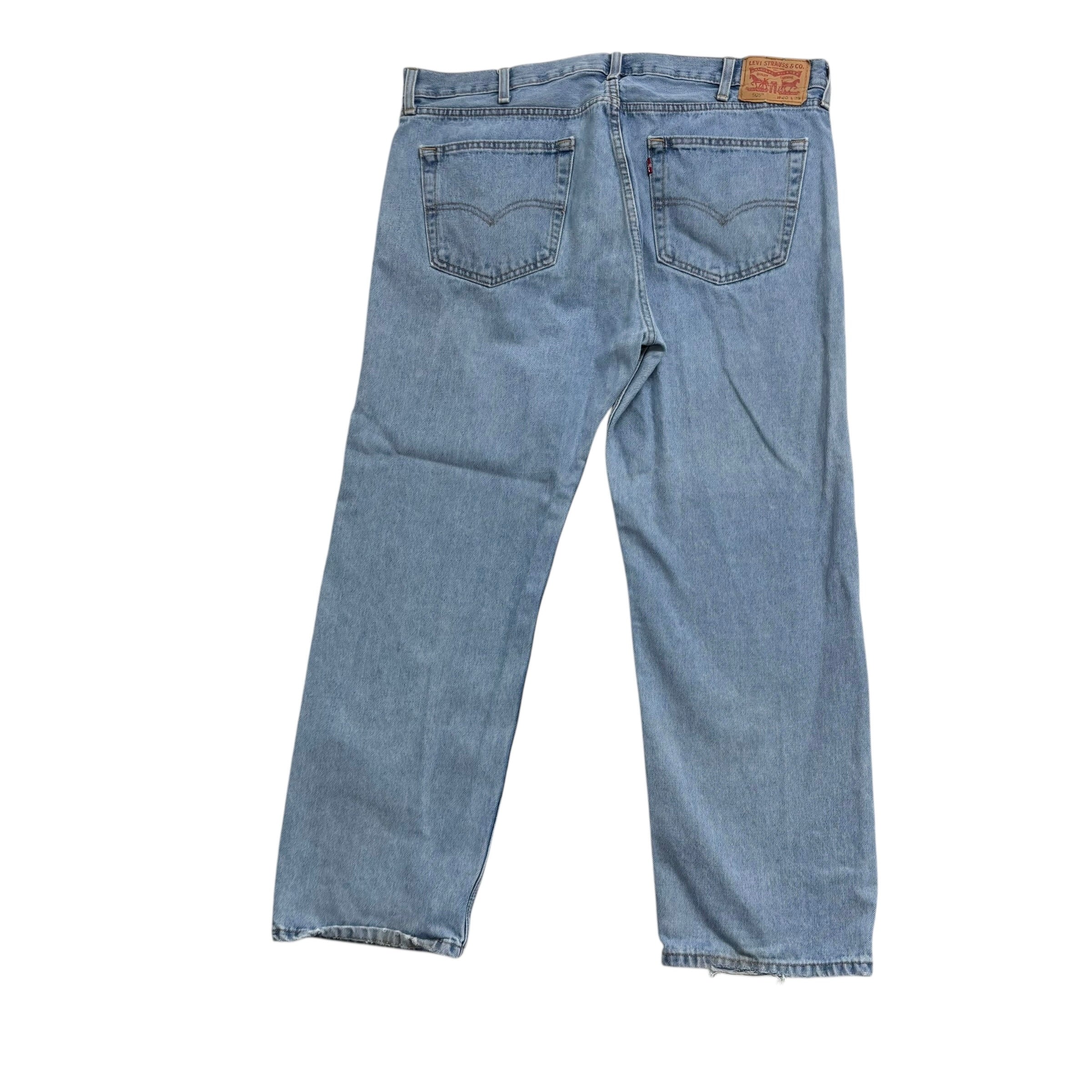 Levis 505 Jeans W40 L29 Mens Light Blue Regular Straight Fit Denim (F)