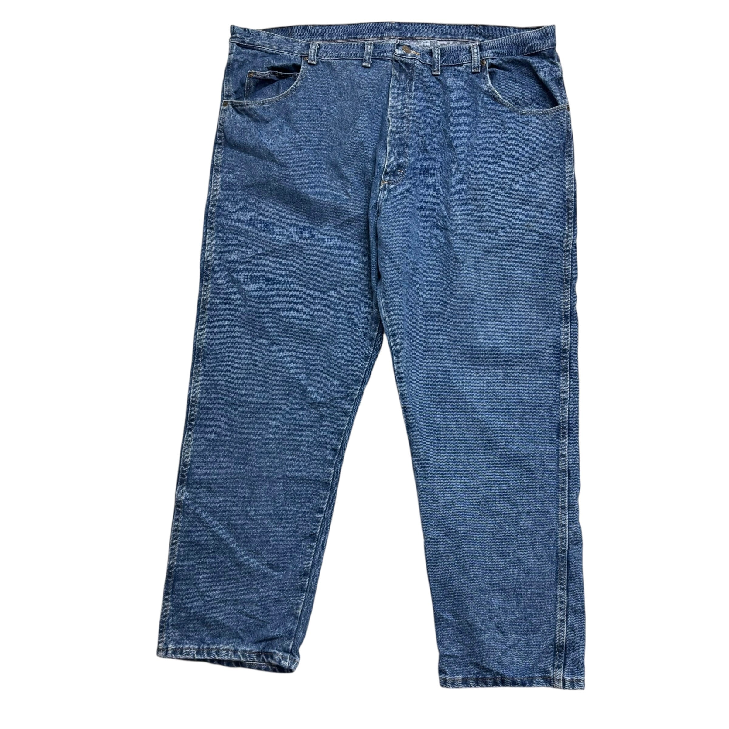 Wrangler Jeans W46 L30 Mens Mid Blue Baggy Relaxed Straight Vintage Denim (E)