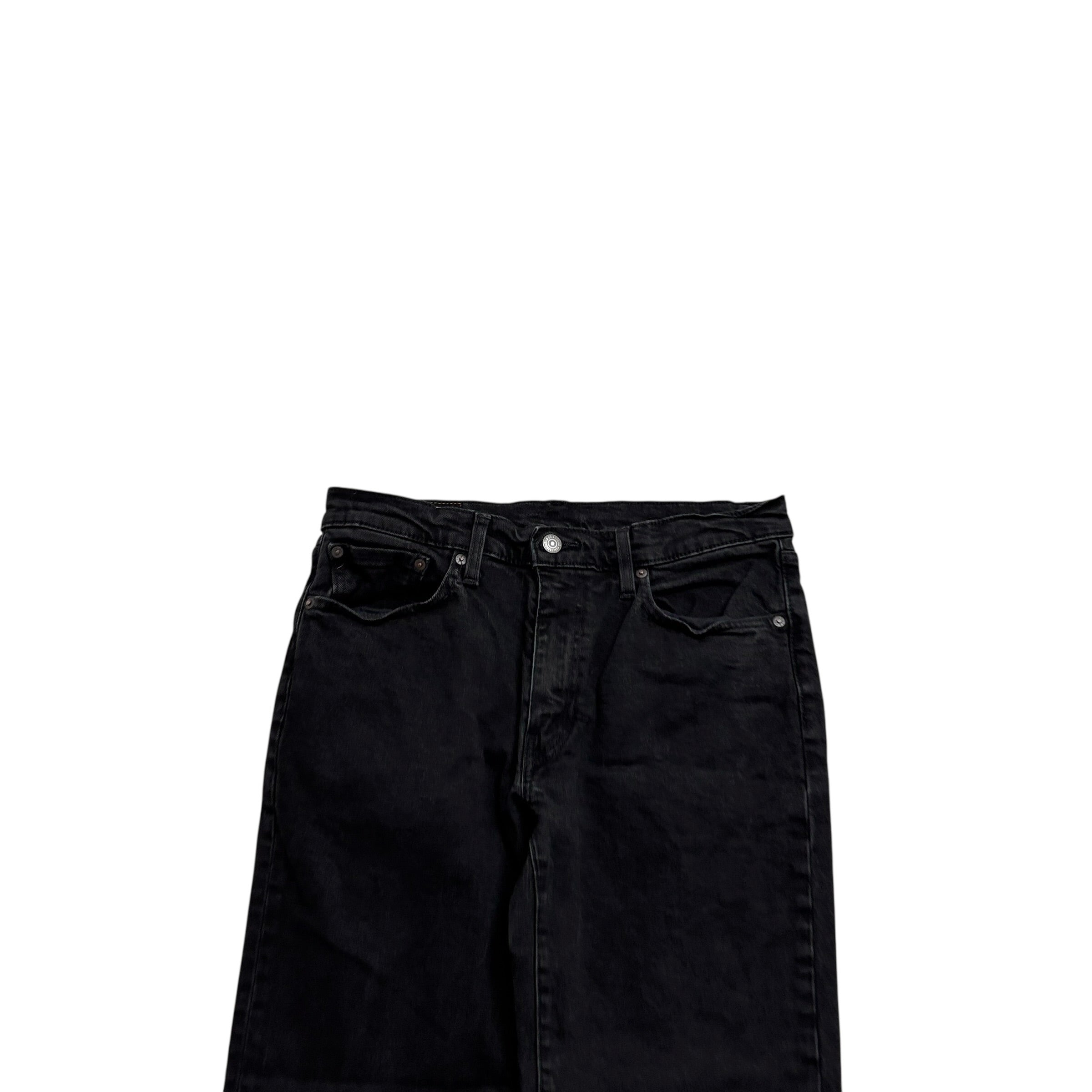 Levis 541 Jeans W31 L30 Mens Black Athletic Tapered Fit Stretch Denim (E)