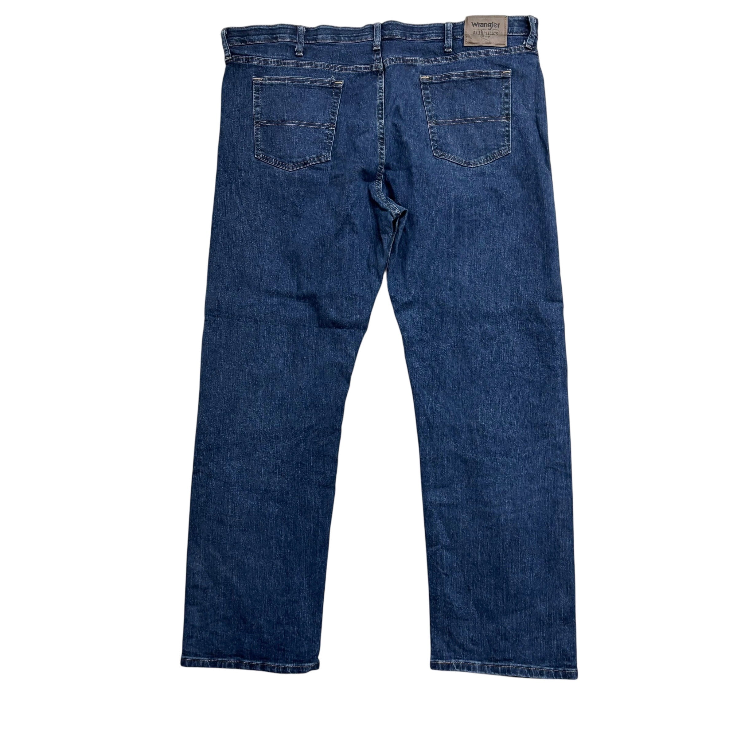 Wrangler Jeans W42 L30 Mens Dark Blue Regular Straight Fit Stretch Denim (E)