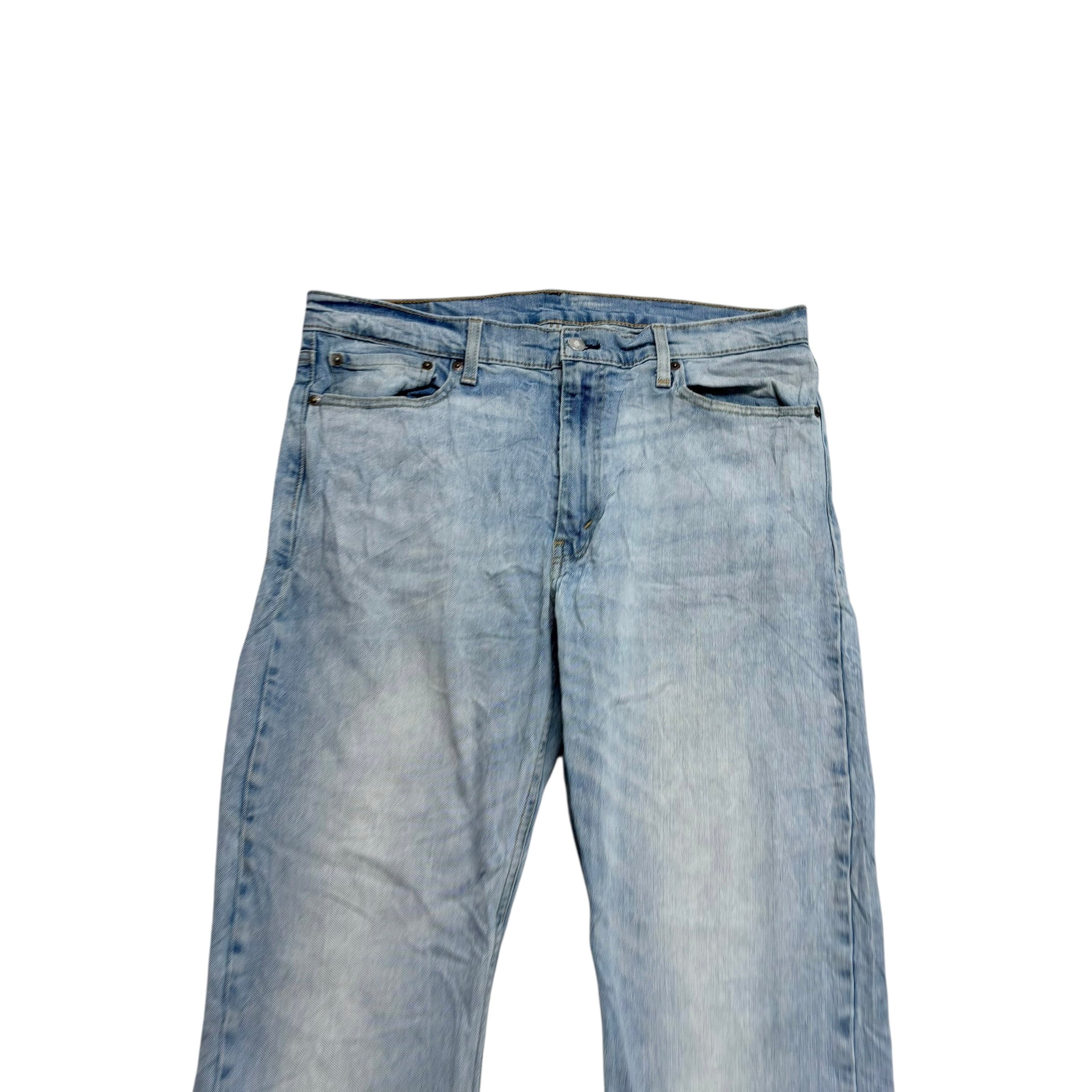 Levis 513 Jeans W36 L30 Mens Light Blue Slim Straight Fit Stretch Denim