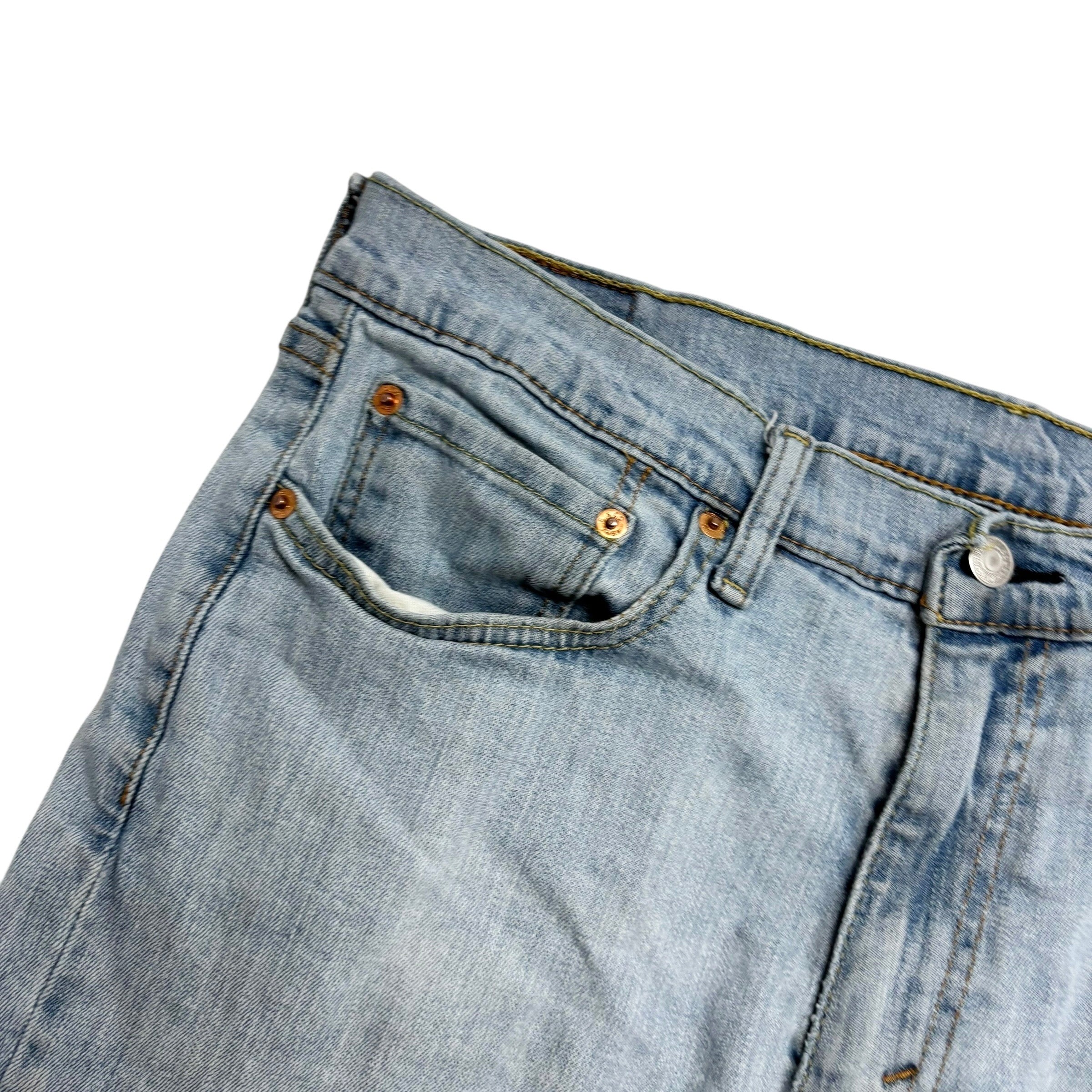 Levis 514 Jeans W36 L32 Mens Light Blue Regular Straight Fit Stretch Denim