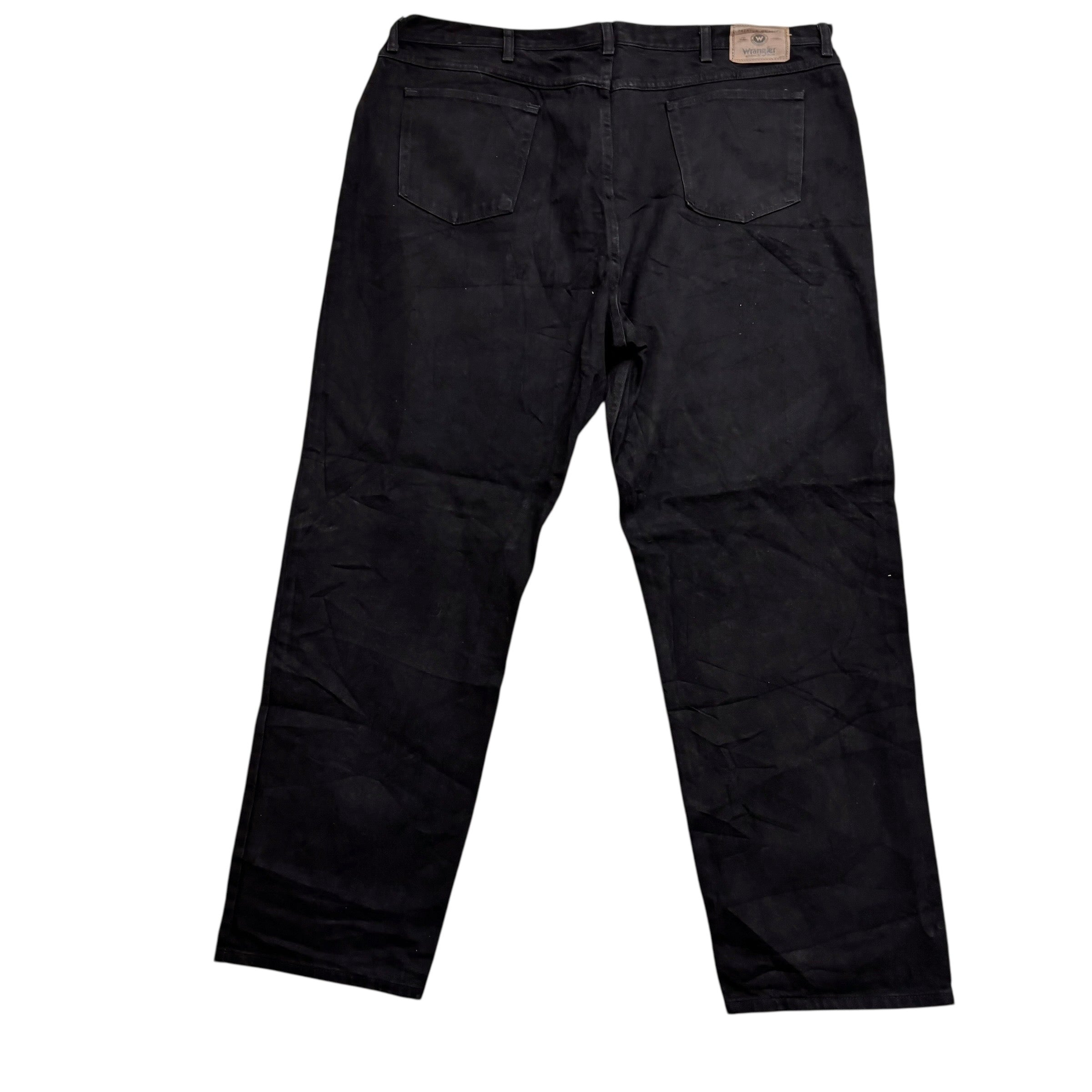 Wrangler Jeans W46 L33 Mens Black Relaxed Straight Fit Vintage Denim (E)