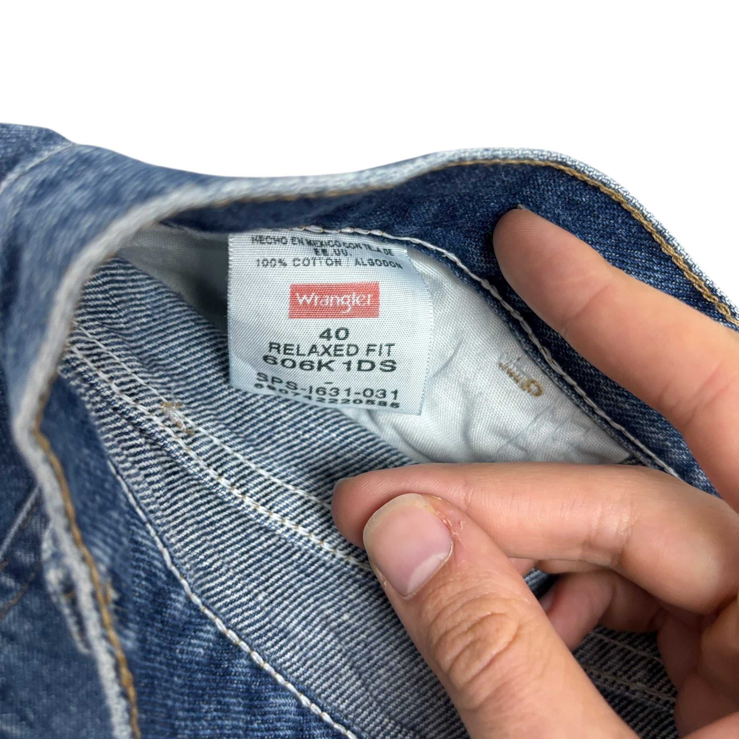 Wrangler Baggy Jorts W40 Mens Denim Shorts Mid Blue Relaxed Fit (E)