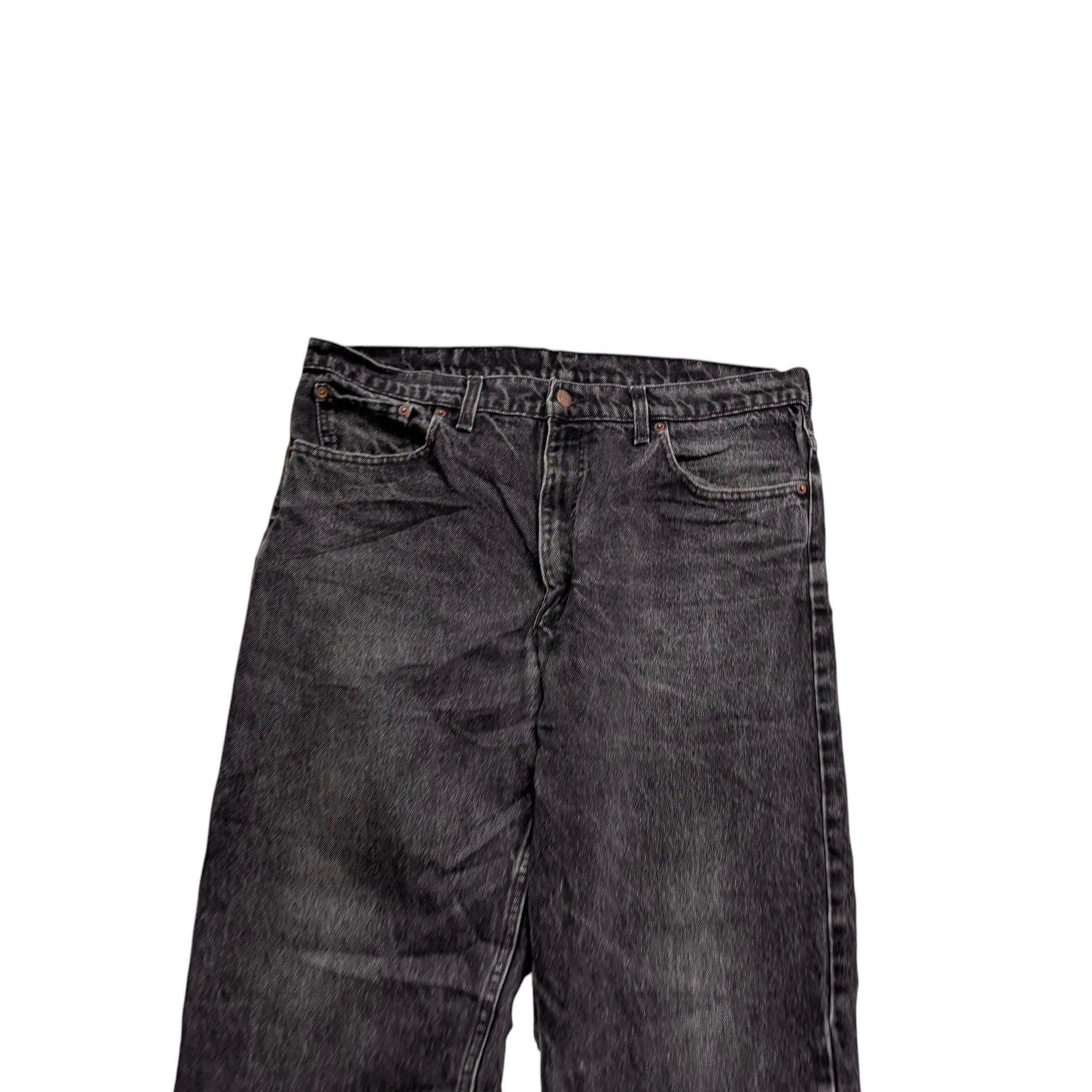 Levis 550 Jeans W36 L30 Mens Black Relaxed Tapered Fit Vintage Denim