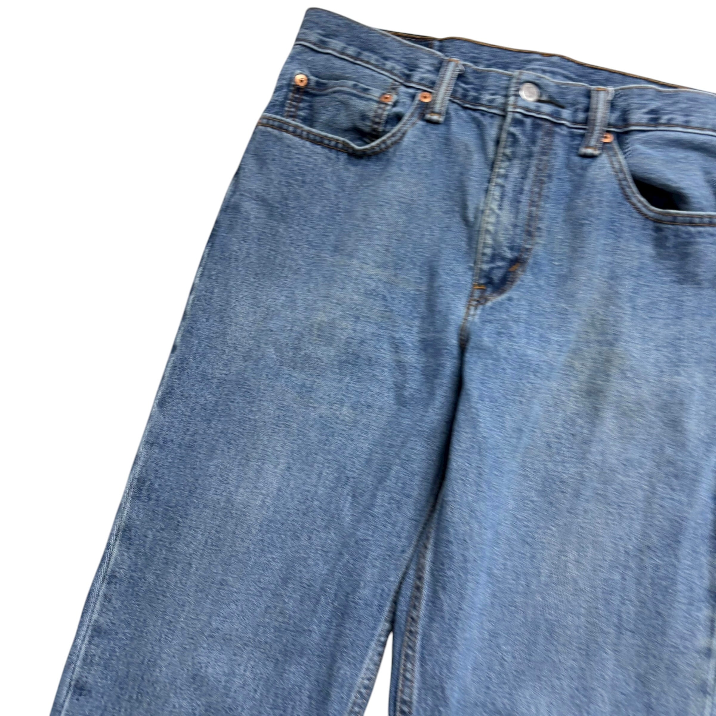 Levis 516 Jeans W34 L32 Mens Light Blue Slim Straight Fit Denim