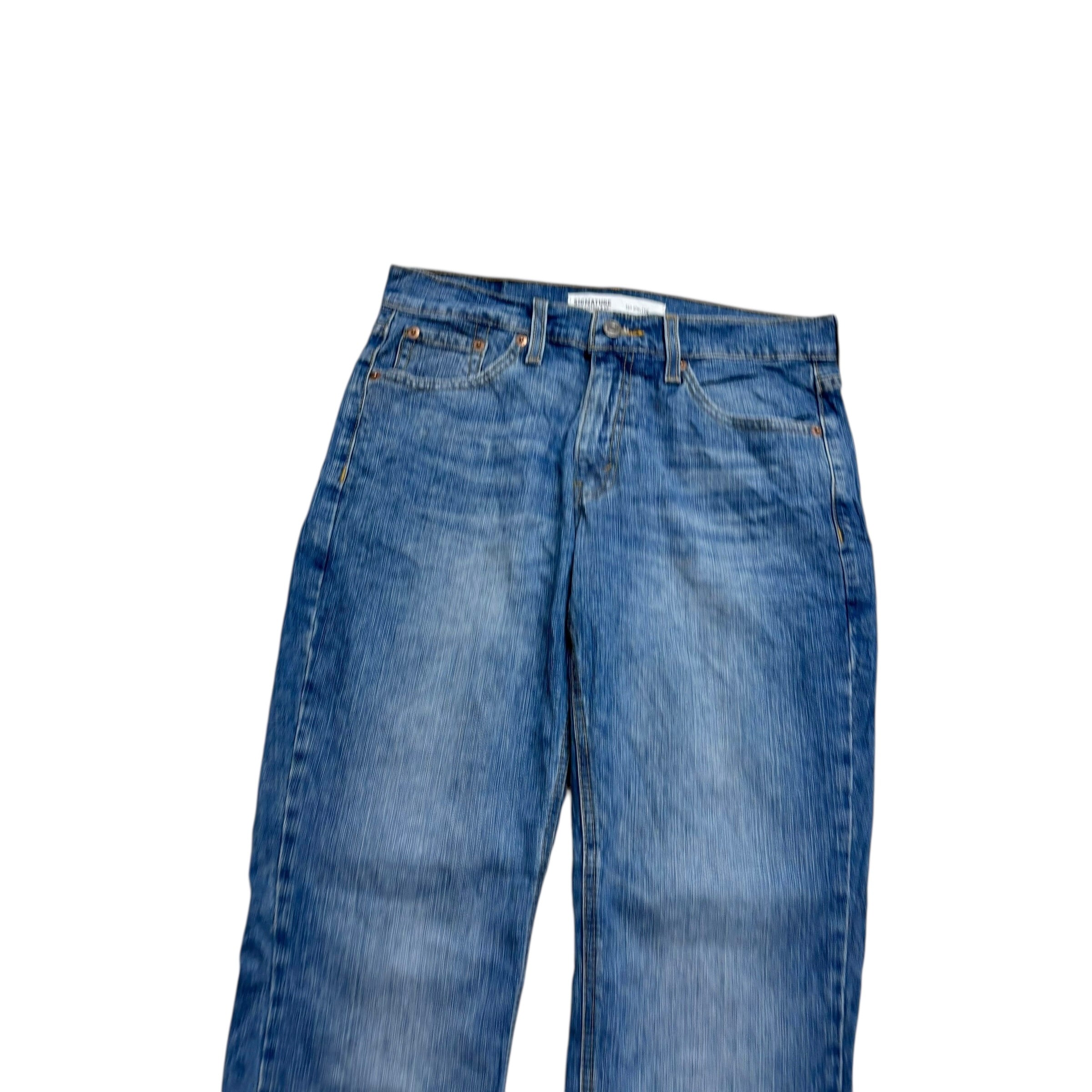 Levis Signature Jeans W30 L29 Mens Mid Blue Athletic Tapered Fit Stretch (E)
