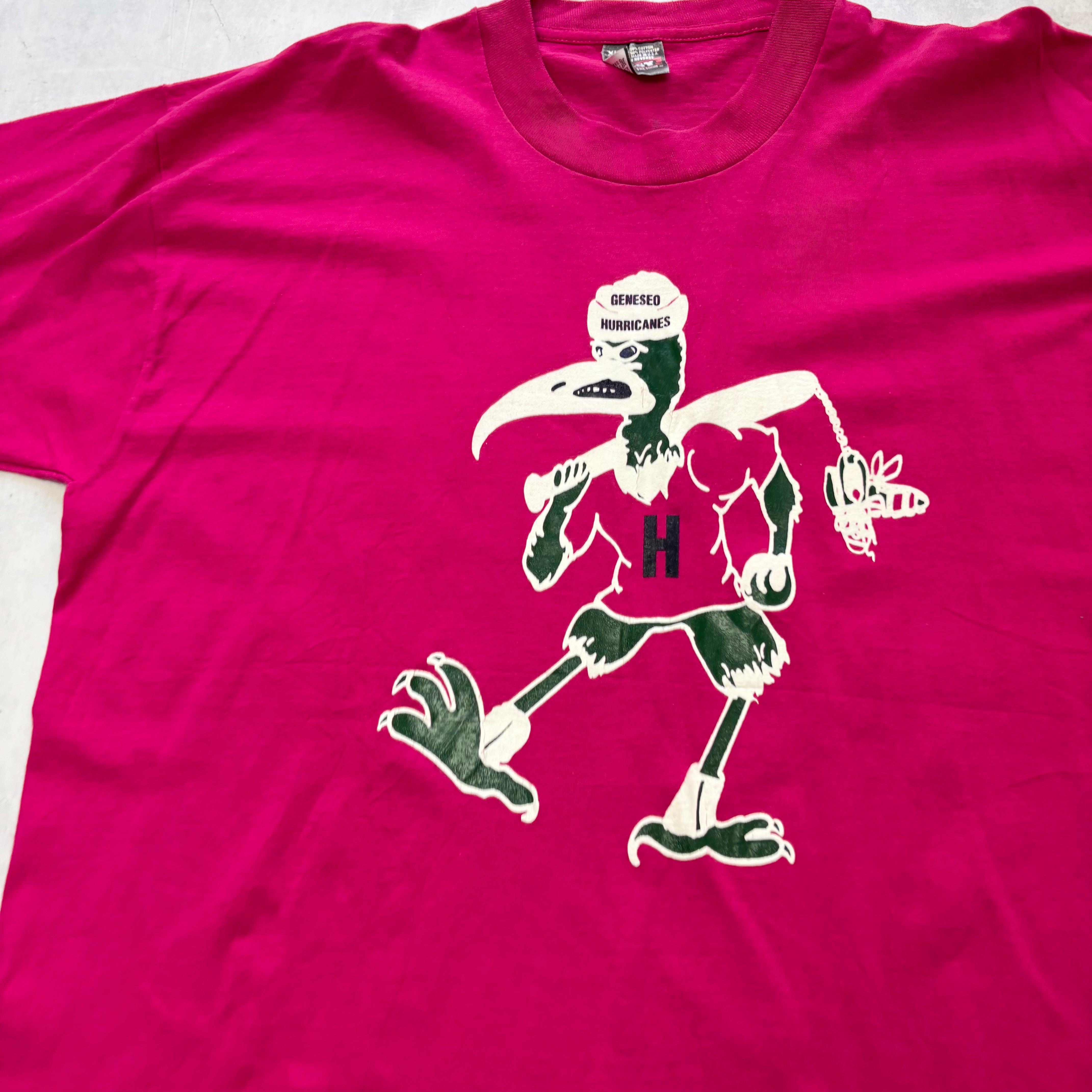 Vintage T Shirt Mens XL Pink Single Stitch Graphic Print 90s Sports