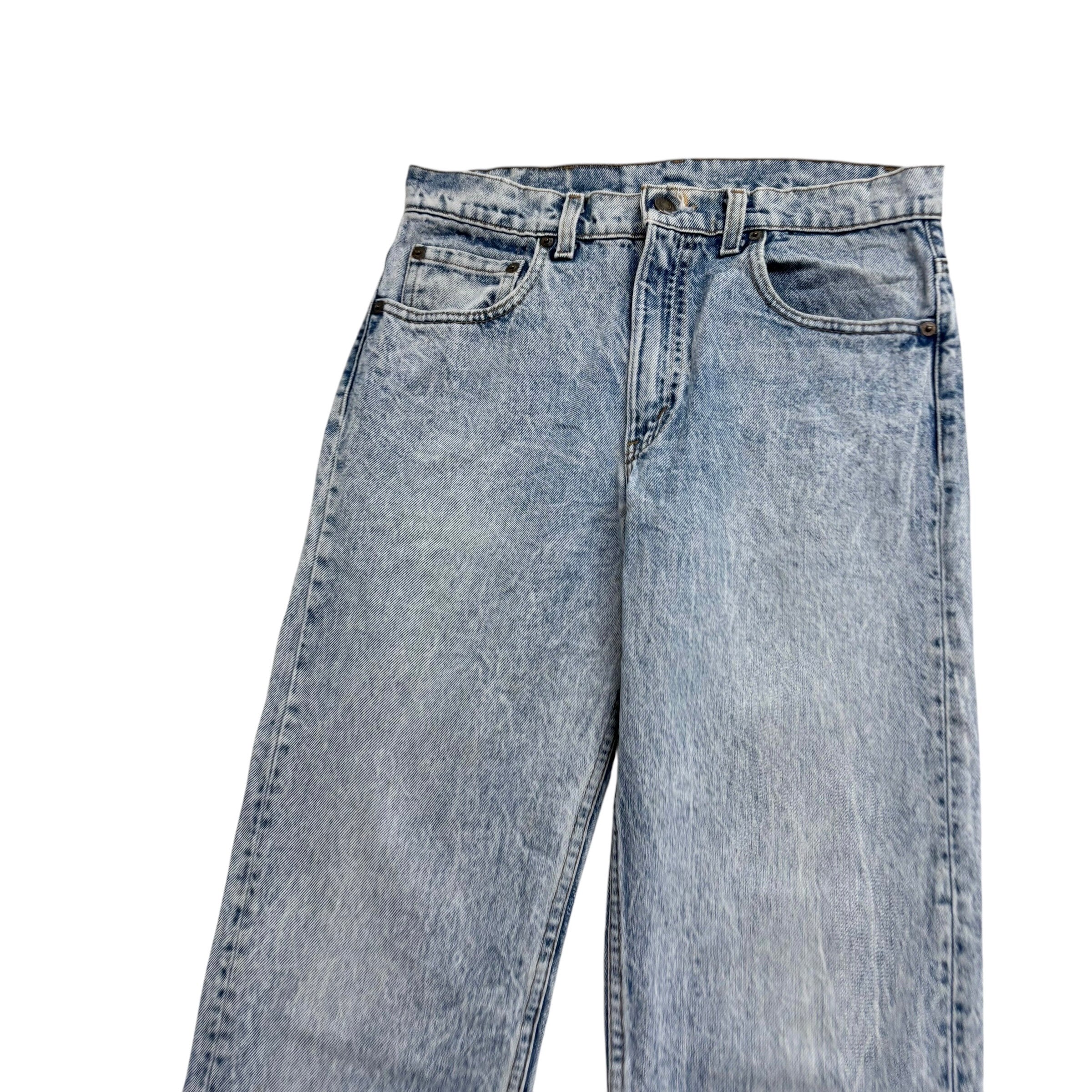 Levis 505 Jeans W30 L32 Mens Light Blue Regular Straight Made In USA Vintage 80s