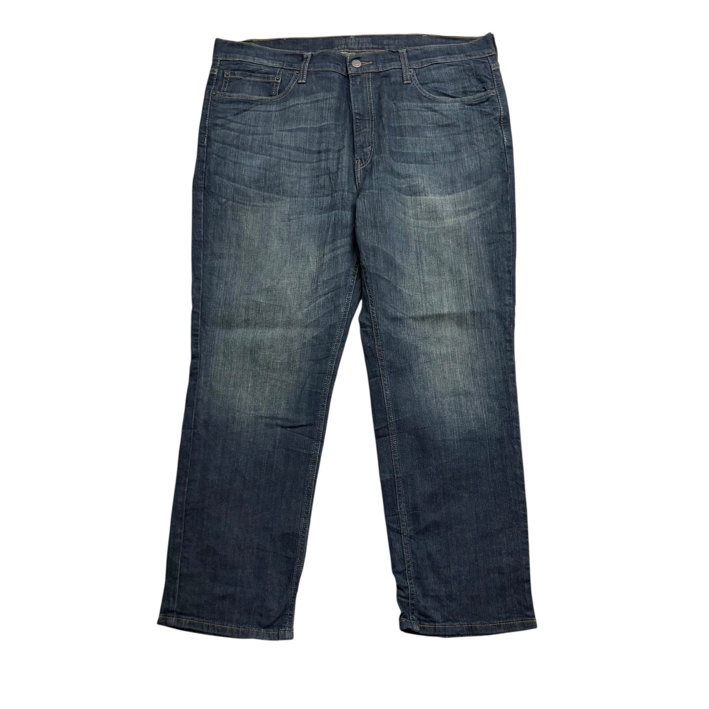 Levis Signature Jeans W40 L30 Mens Dark Blue Athletic Fit Stretch Denim