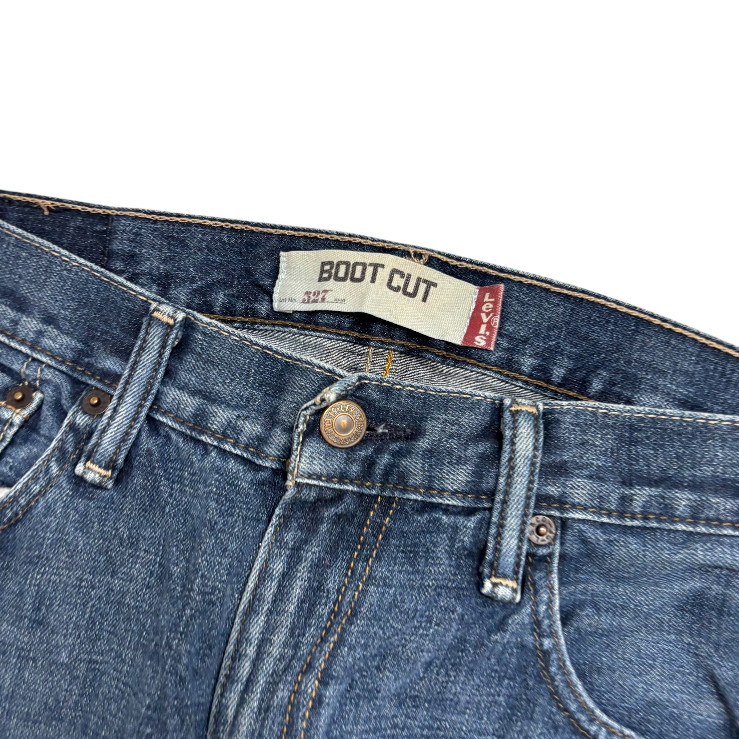 Levis 527 Jeans W32 L32 Mens Dark Blue Regular Bootcut Fit Vintage Denim