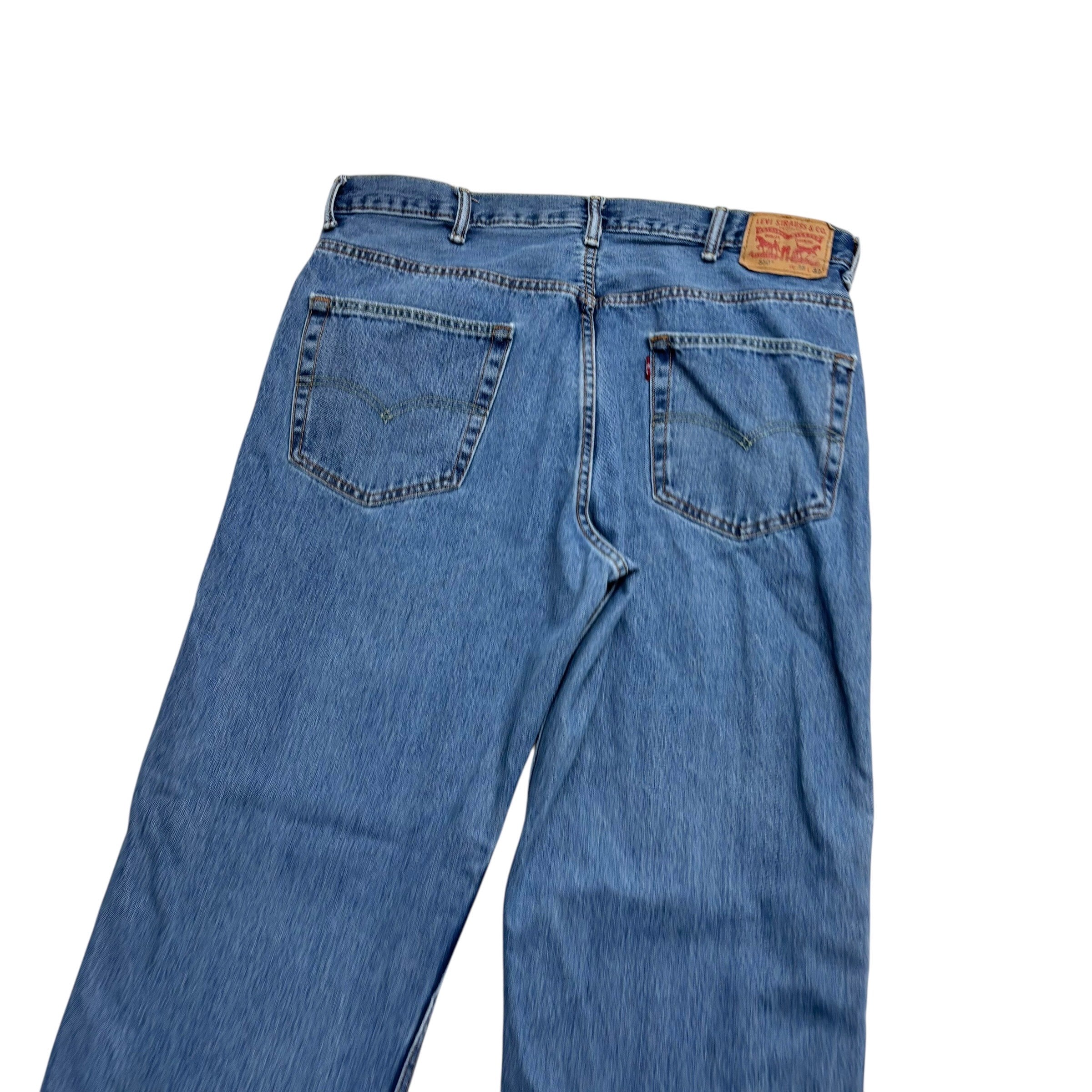 Levis 550 Jeans W38 L32 Mens Mid Blue Baggy Relaxed Straight Fit Denim