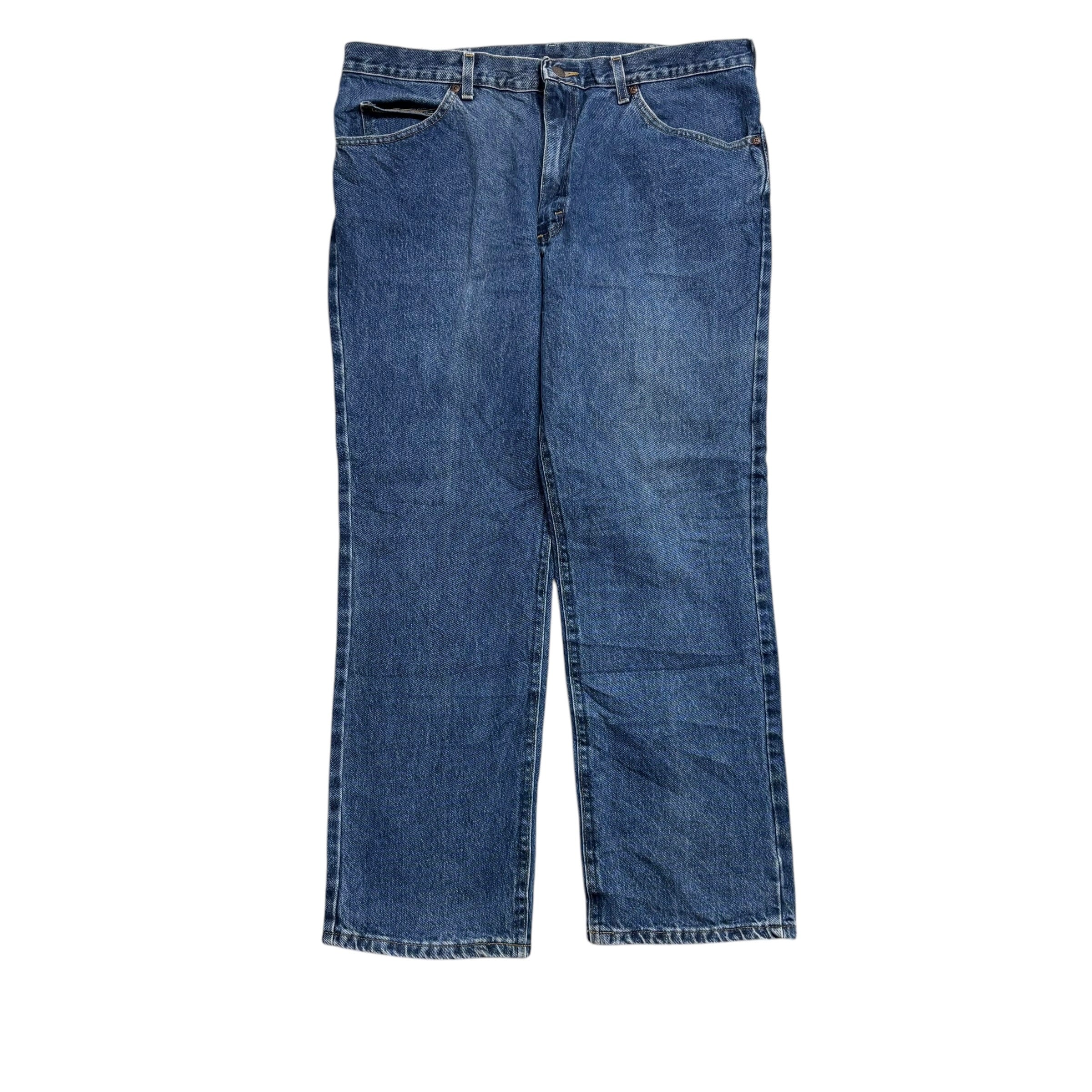 Lee Jeans W38 L30 Mens Mid Blue Relaxed Straight Fit Vintage 90s Denim (E)