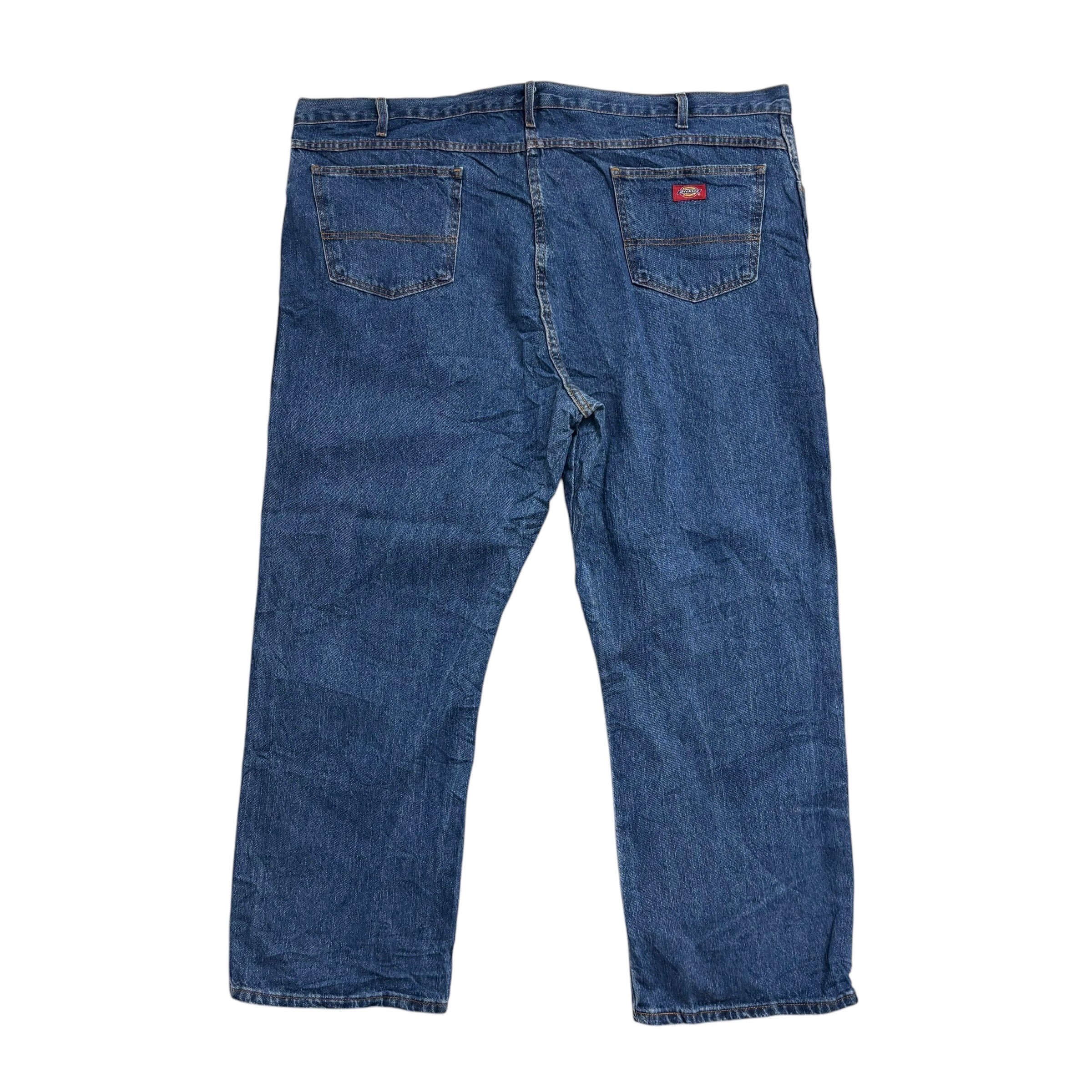 Dickies Jeans W48 L30 Mens Mid Blue Relaxed Straight Fit Denim (E)