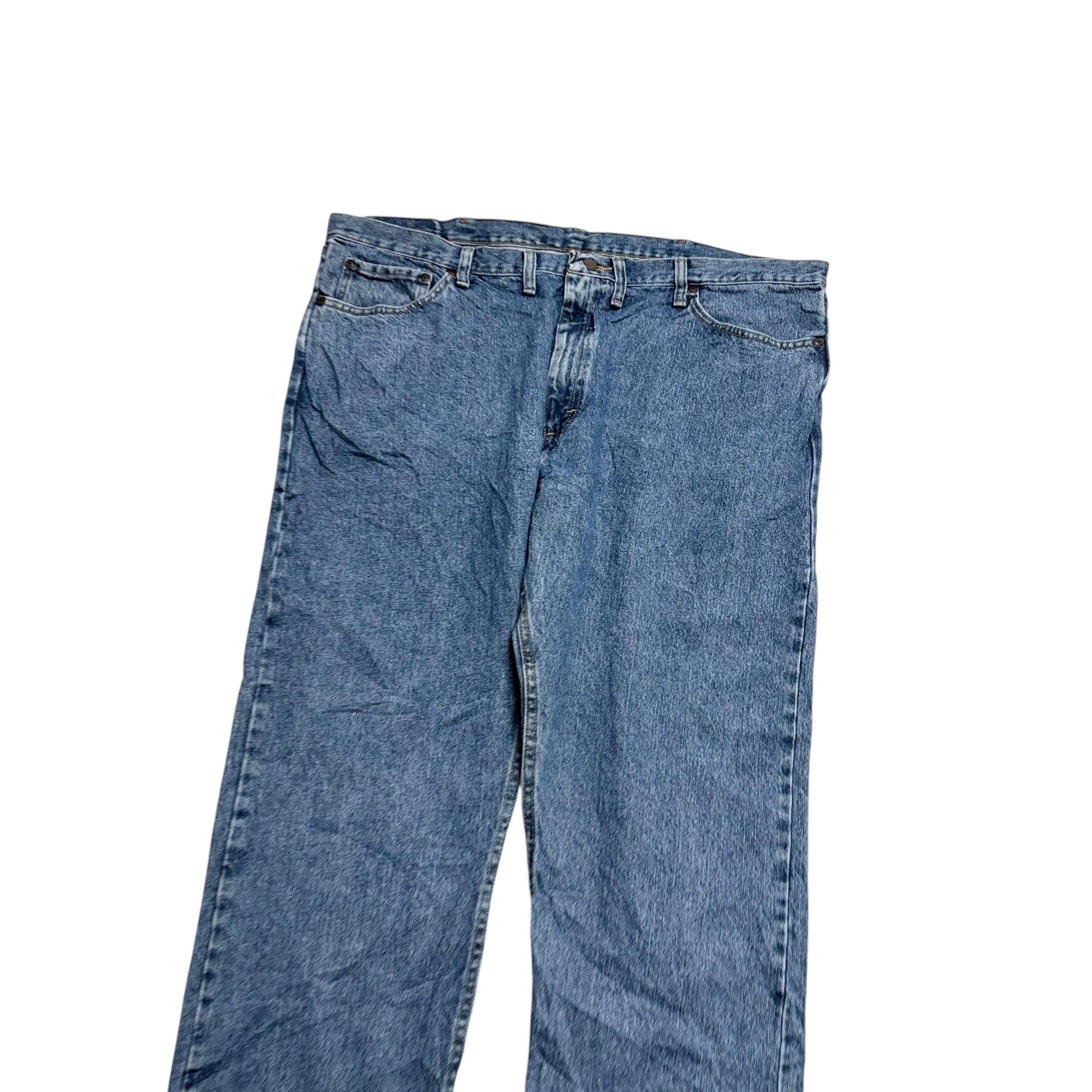 Wrangler Jeans W44 L28 Mens Mid Blue Regular Straight Fit Denim (E)