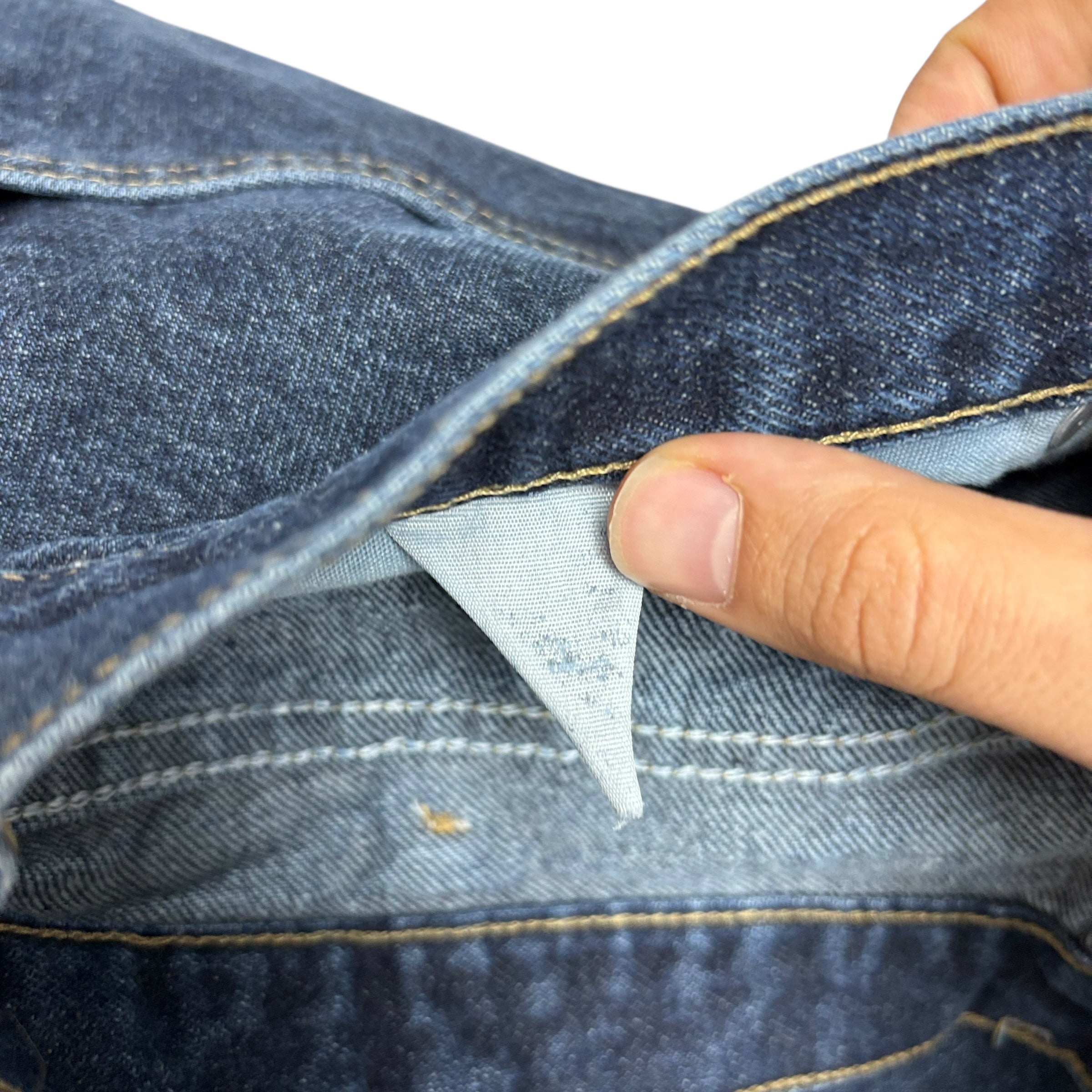 Wrangler Jeans W36 L32 Mens Dark Blue Regular Straight Fit Vintage Denim (E)