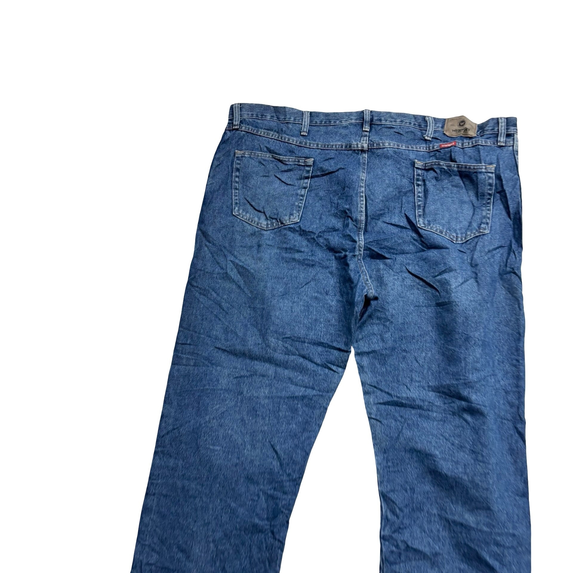 Wrangler Jeans W48 L30 Mens Mid Blue Regular Straight Fit Denim (E)