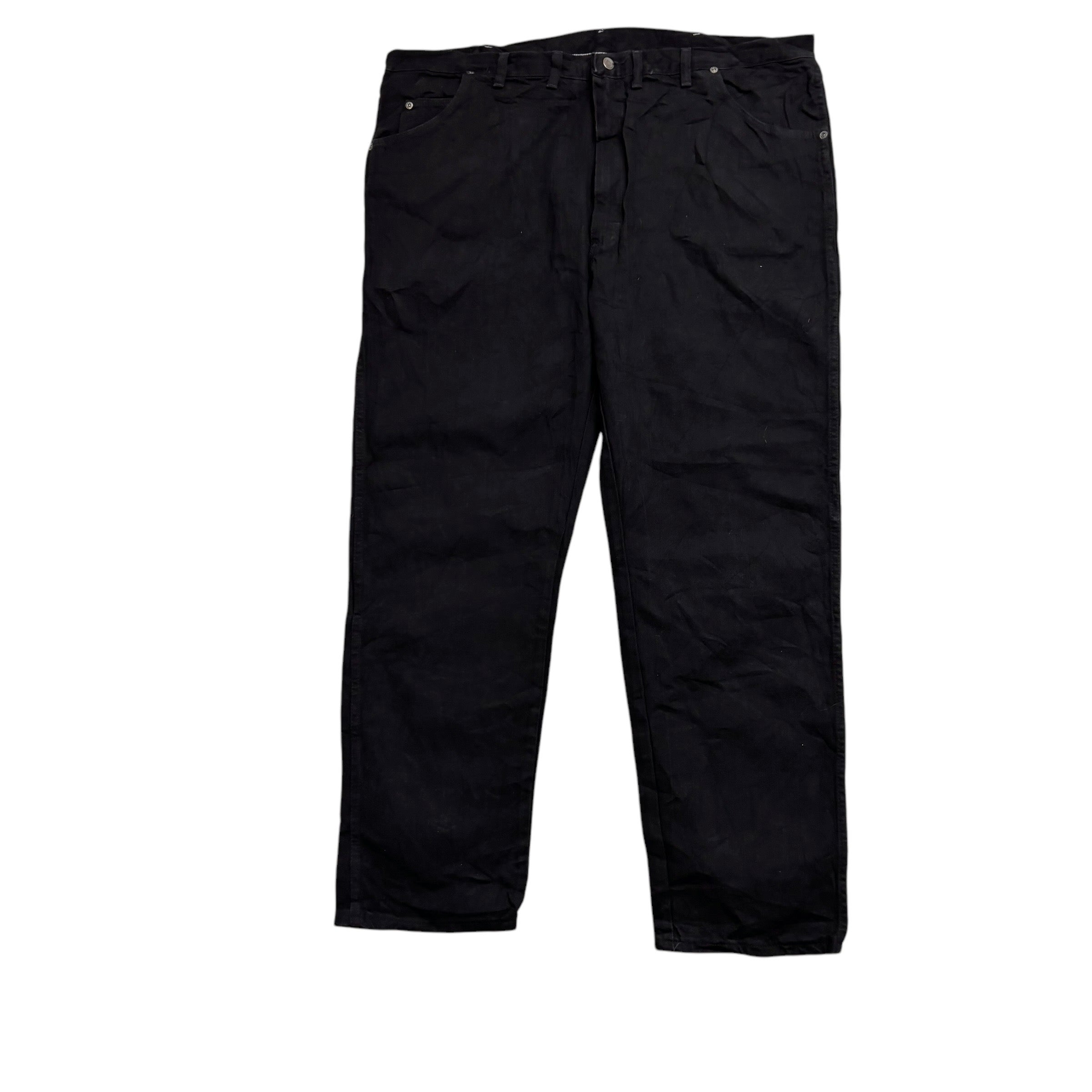 Wrangler Jeans W46 L32 Mens Black Regular Straight Fit Made In USA Vintage (E)
