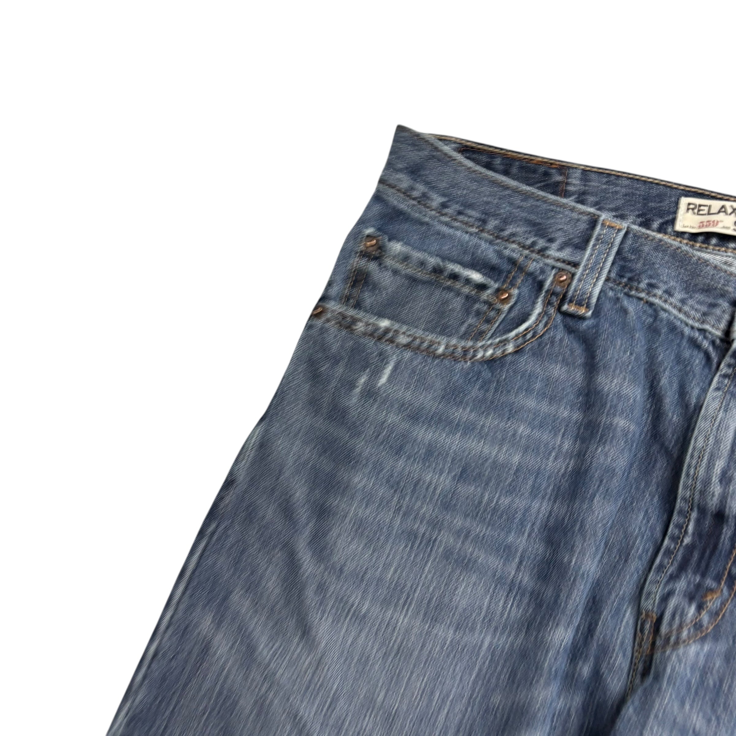 Levis 559 Jeans W36 L25 Mens Mid Blue Baggy Relaxed Fit Vintage Denim (F)