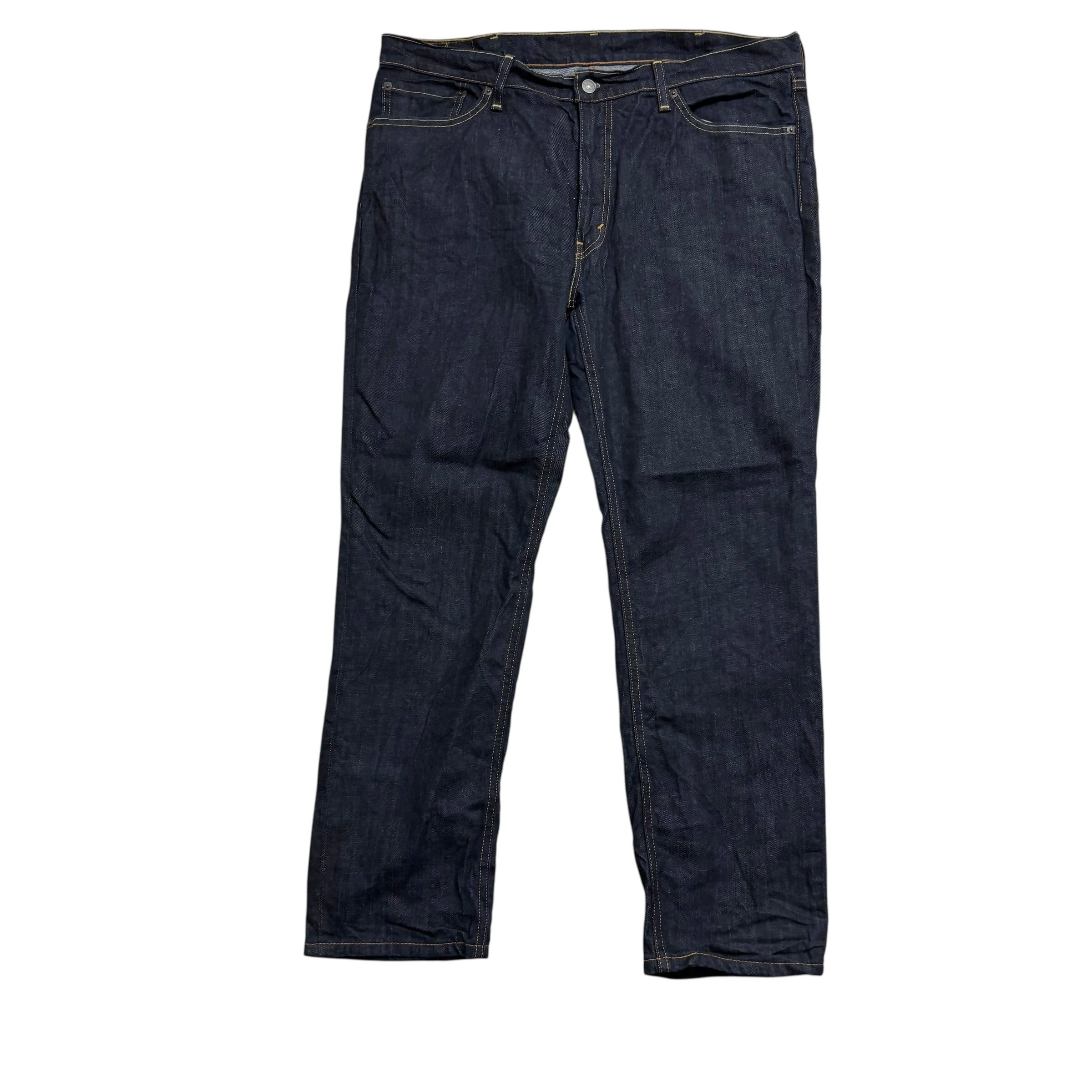 Levis 541 Jeans W38 L30 Mens Dark Blue Athletic Tapered Fit Stretch Denim (E)