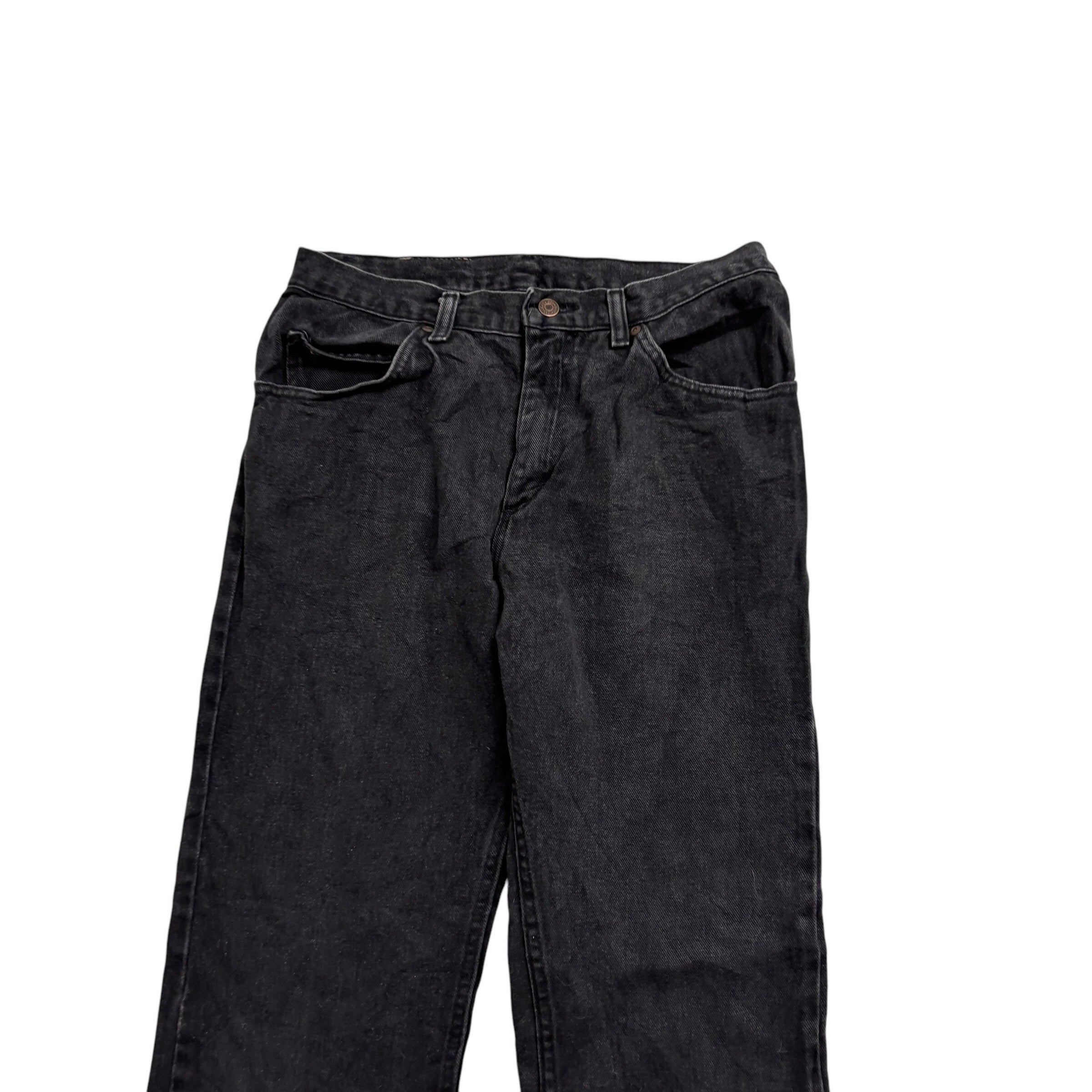 Lee Jeans W31 L30 Mens Black Regular Straight Fit Vintage 90s Denim (E)