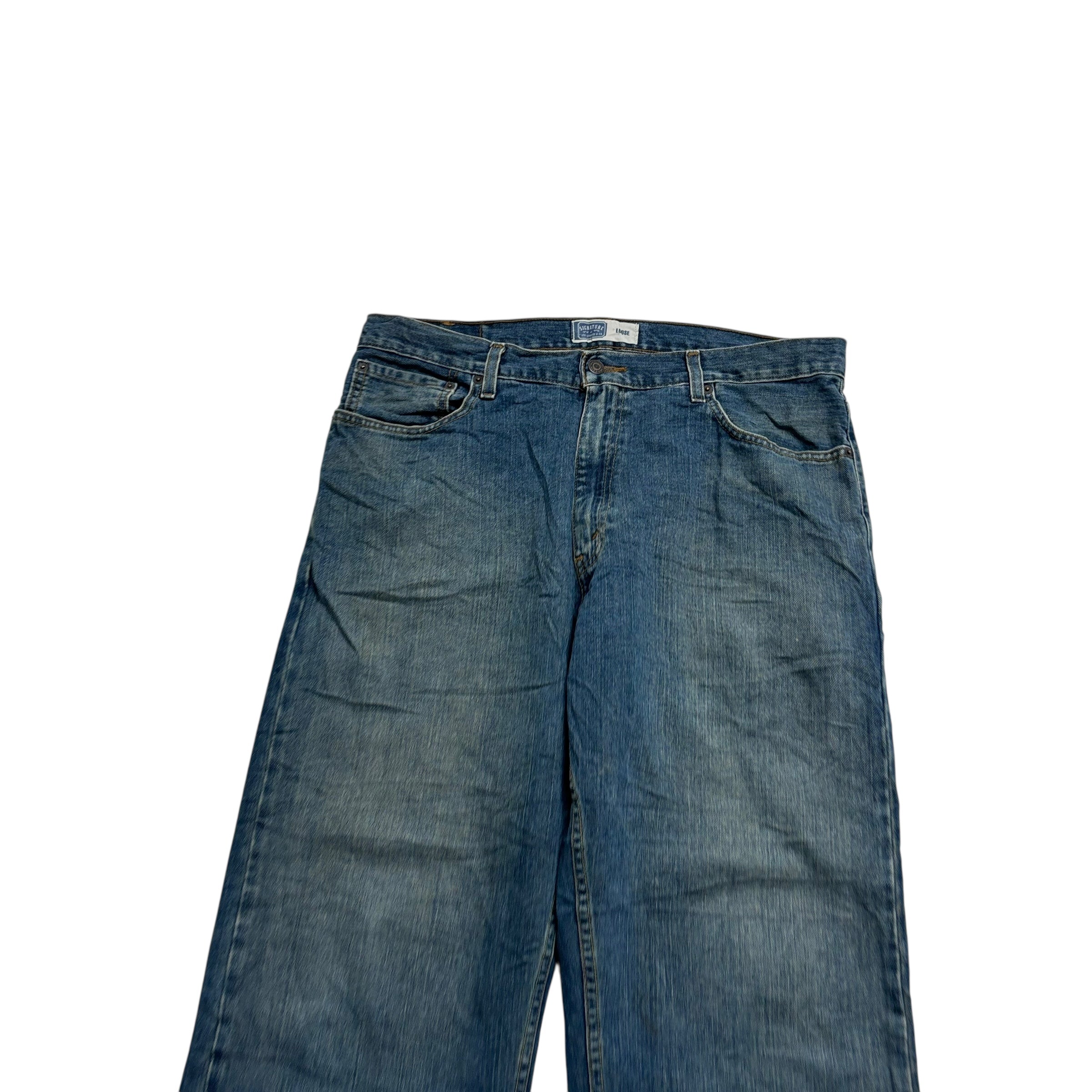 Levis Signature Jeans W36 L30 Mens Dark Blue Baggy Relaxed Vintage Denim (E)