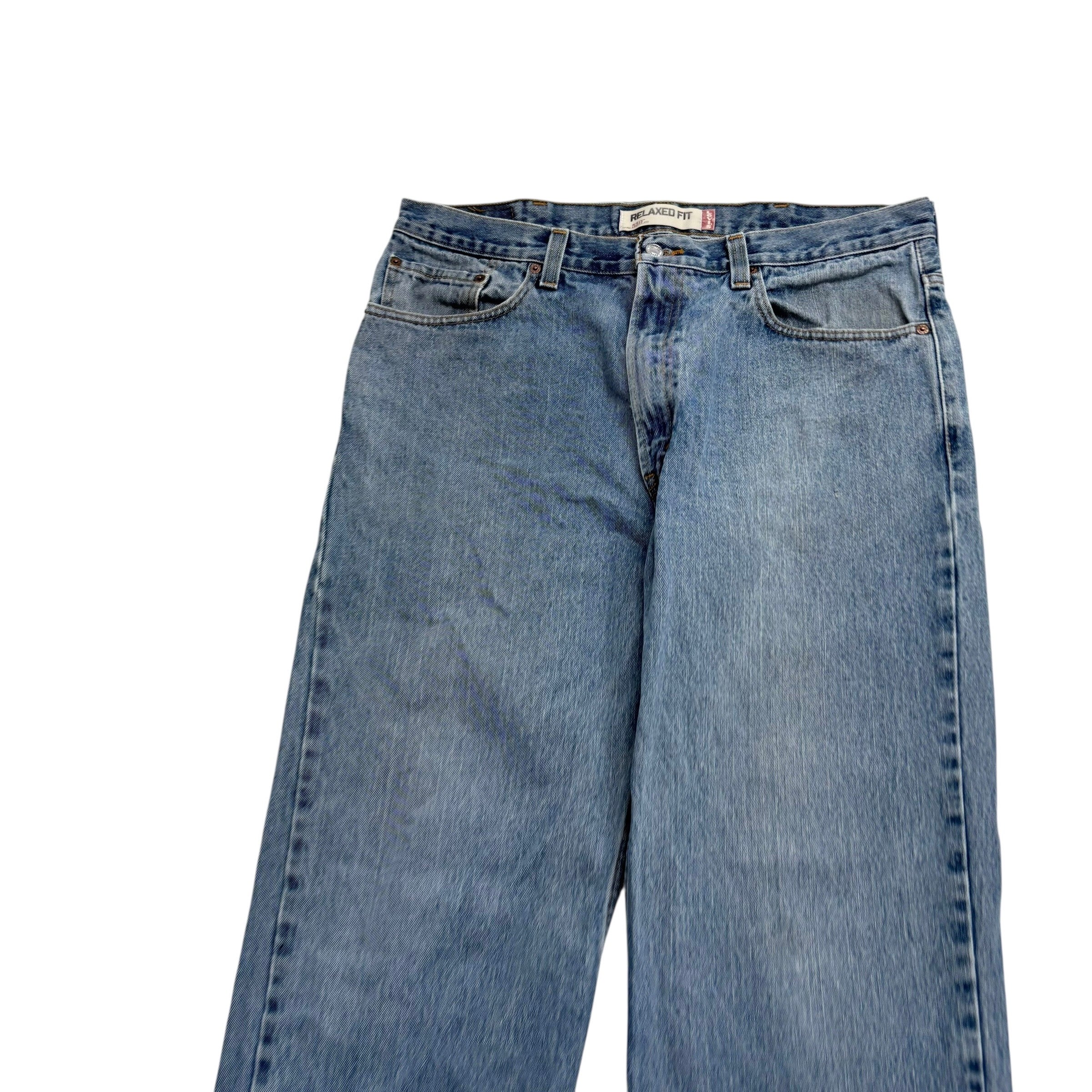 Levis 550 Jeans W38 L34 Mens Light Blue Baggy Relaxed Straight Vintage Denim (F)