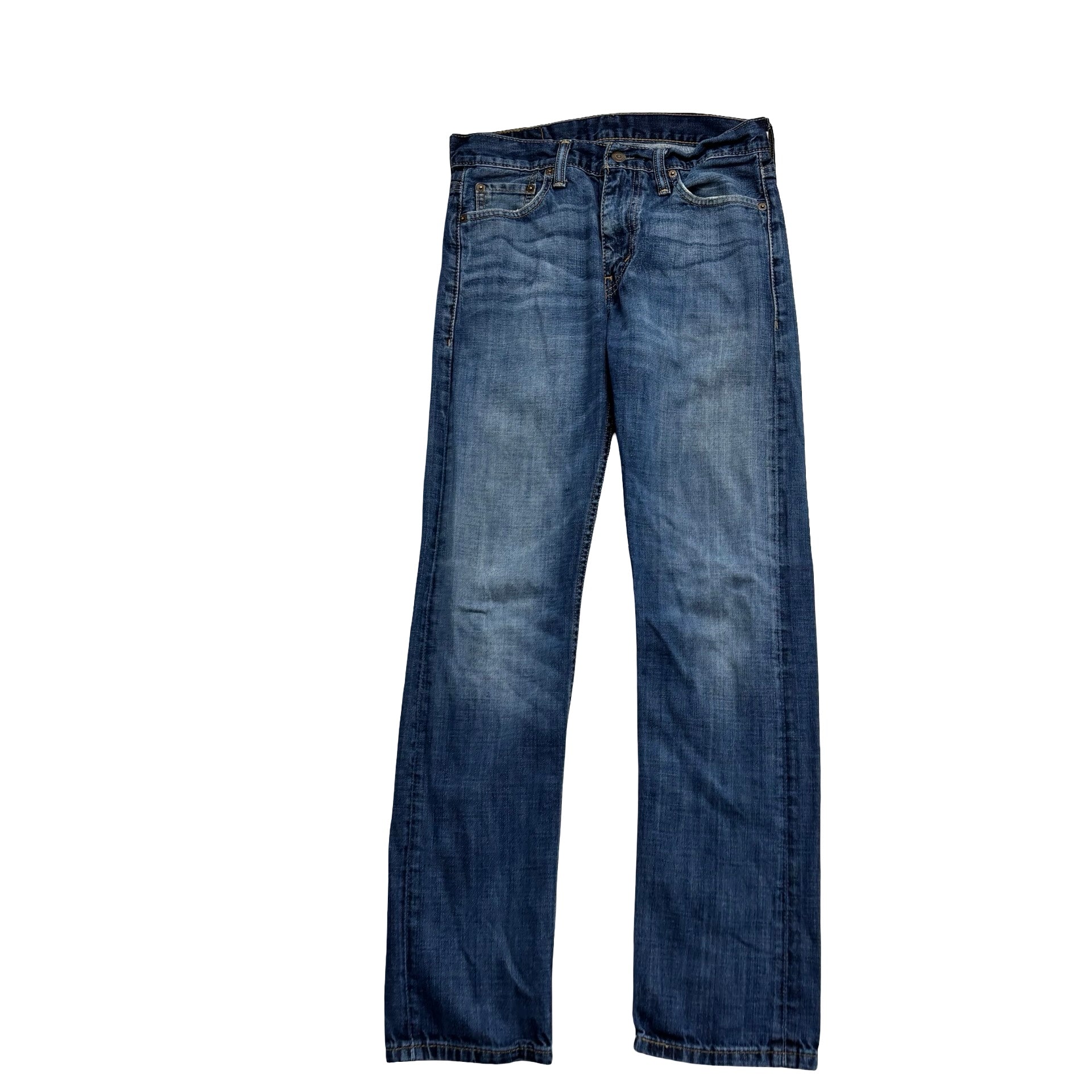 Levis 513 Jeans W29 L31 Mens Dark Blue Slim Straight Fit Denim (E)