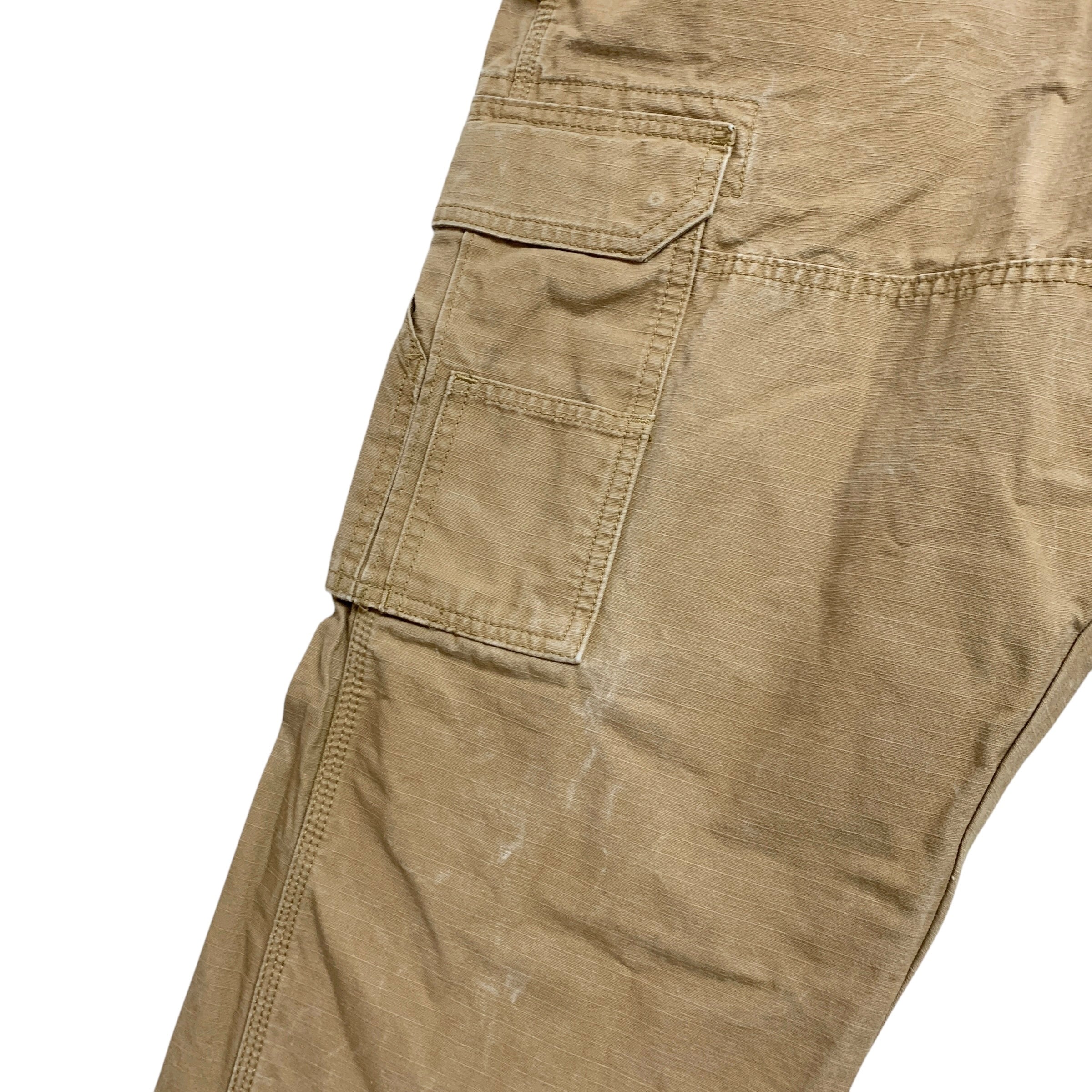 Wrangler Carpenter Pants W38 L29 Mens Beige Tan Baggy Relaxed Trousers