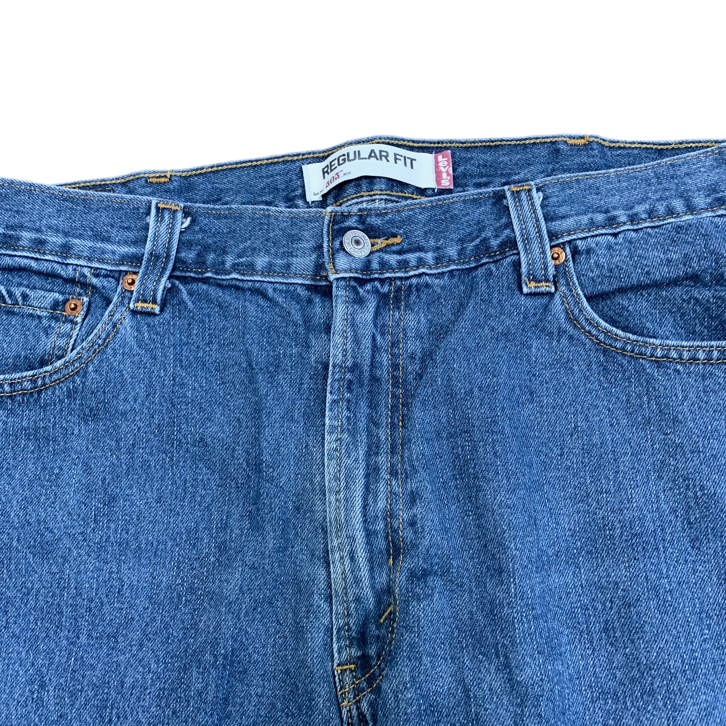 Levis 505 Jeans W40 L30 Mens Blue Vintage Regular Straight Fit Denim