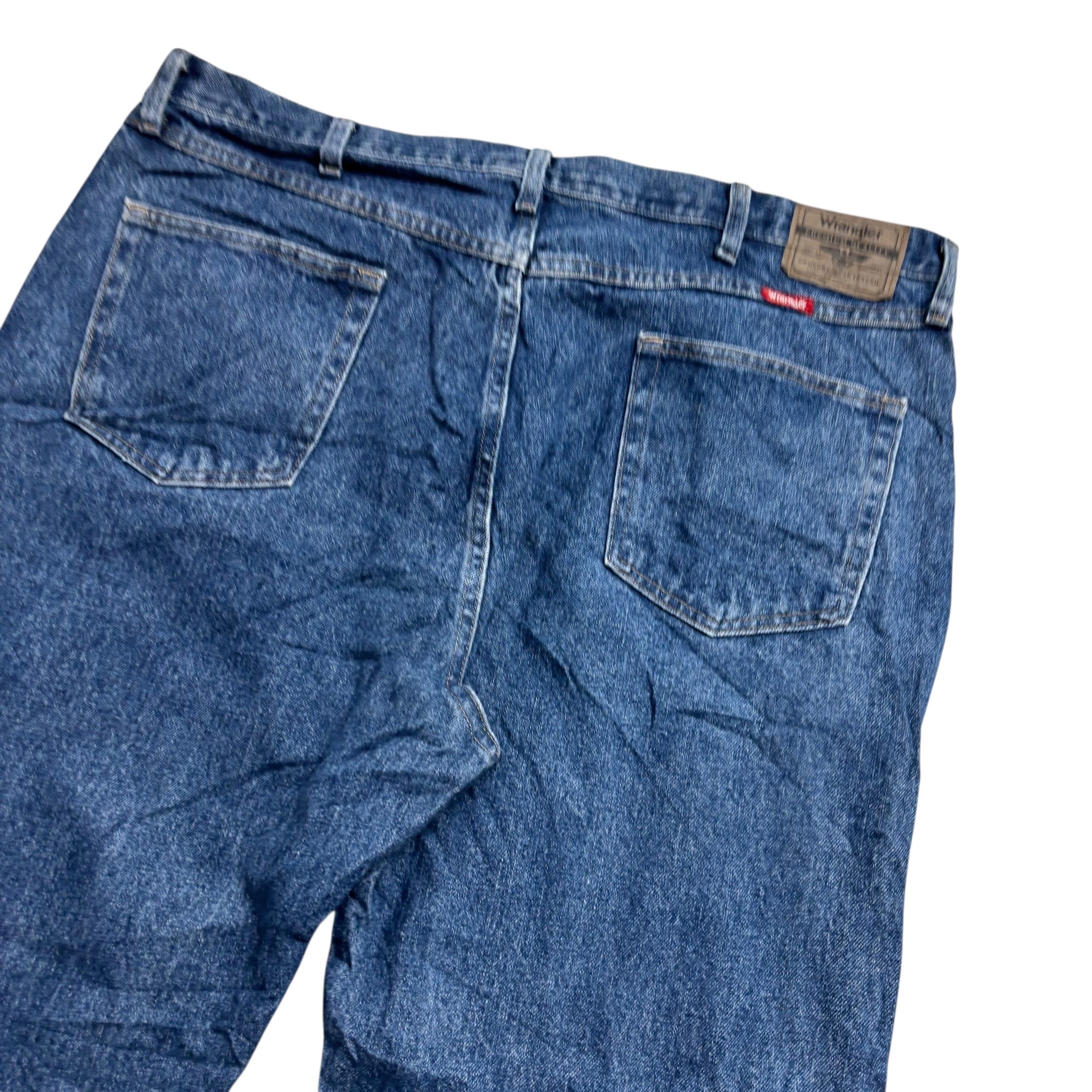 Wrangler Jeans W42 L30 Mens Mid Blue Regular Straight Fit Denim (E)