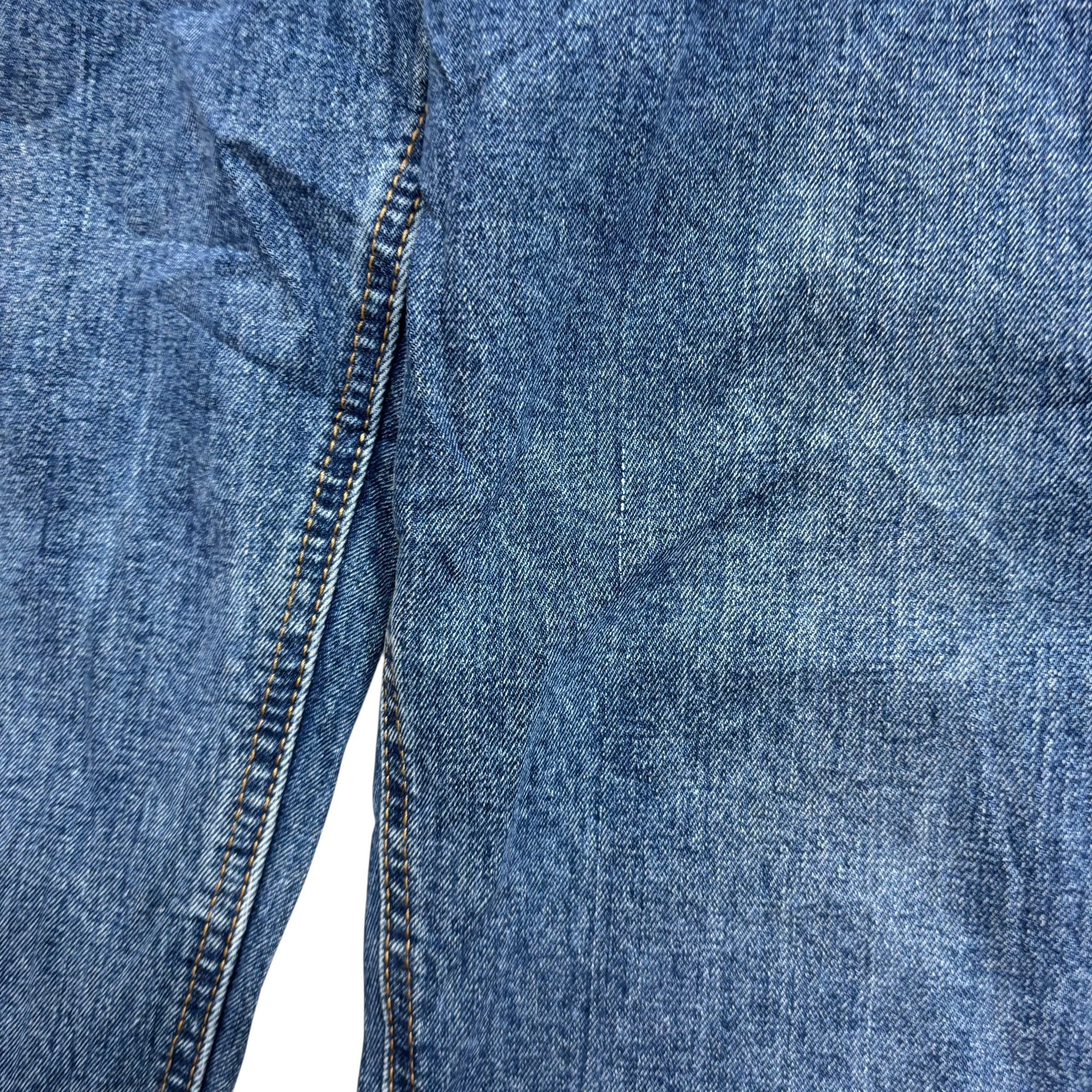 Levis 541 Jeans W38 L32 Mens Mid Blue Athletic Tapered Fit Stretch Denim