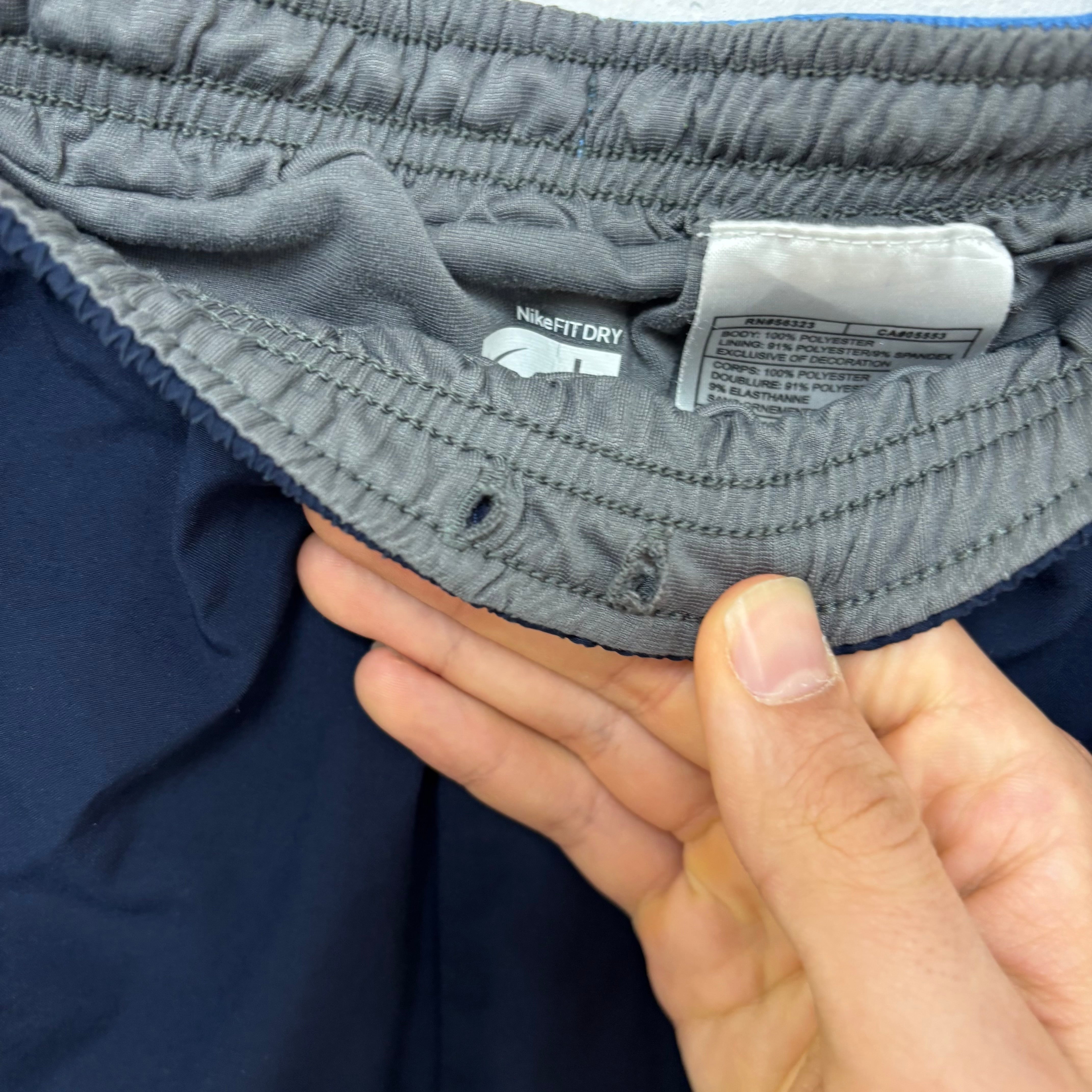 Nike Shorts Mens Large Navy Blue Dri Fit Running Sports Gym Athletic Pockets