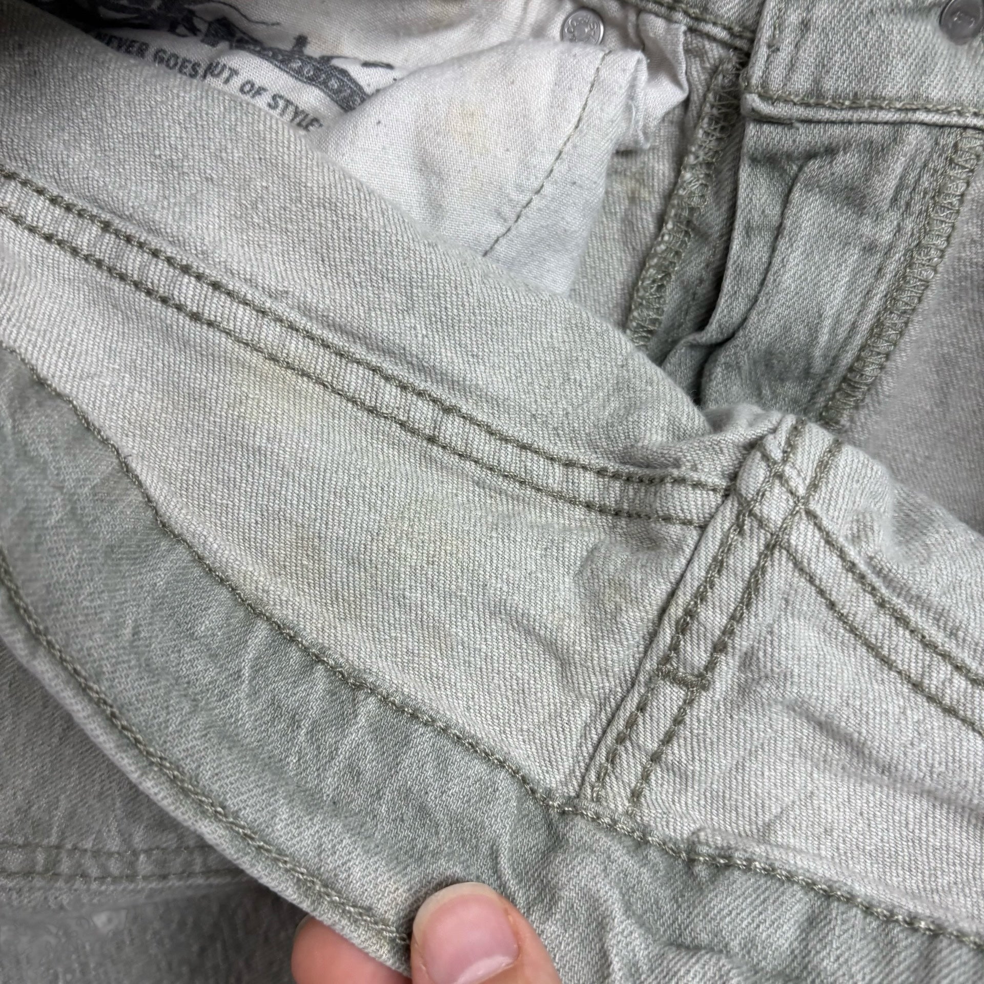 Levis 512 Jeans W32 L34 Mens Green Slim Tapered Fit Stretch Denim